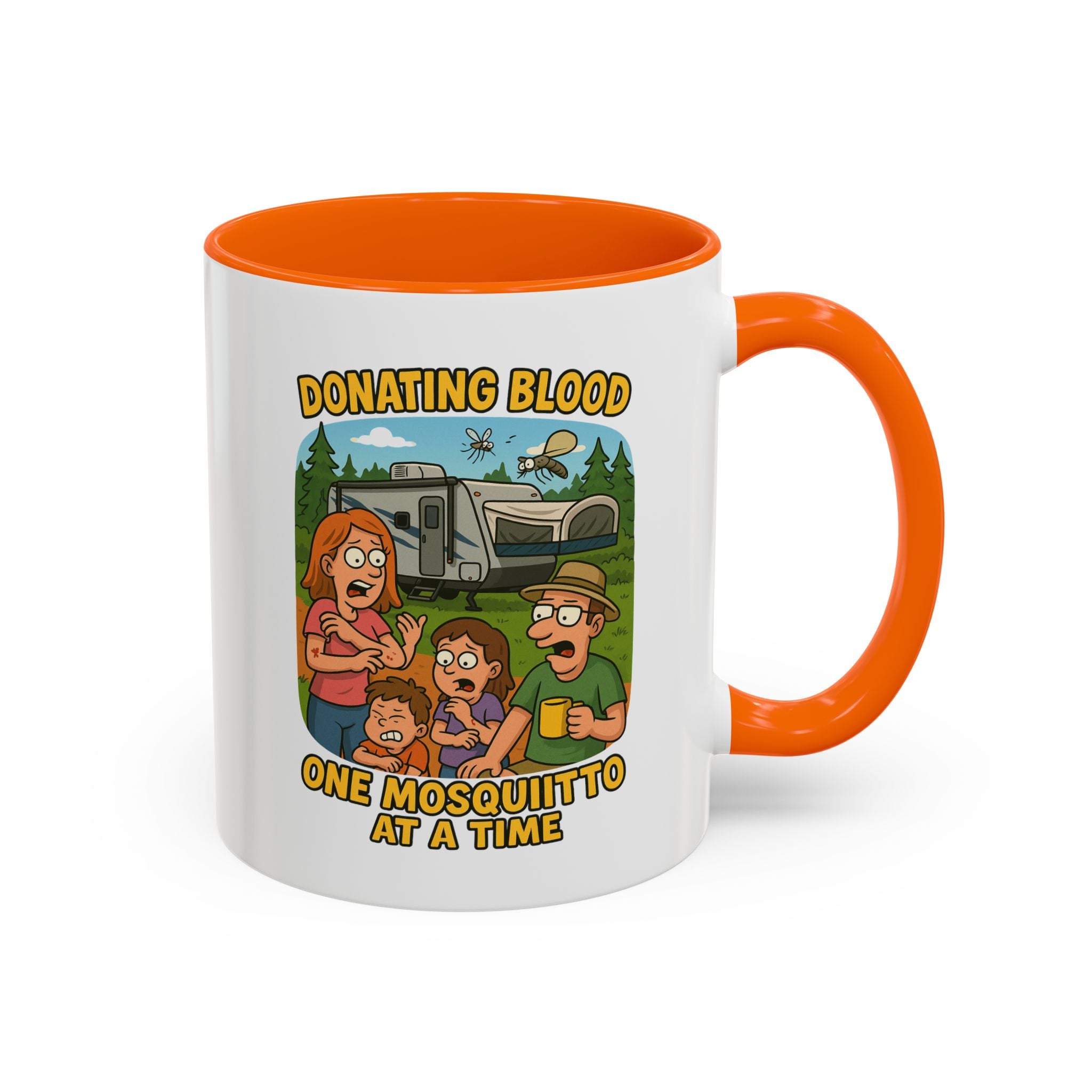 Donating Blood Coffee Mug with Fun Cartoon Design, Unique Gift for Nurses, Healthcare Workers, Humorous Office Mug, Blood Donation Awareness