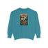 Cozy Unisex Garment-Dyed Sweatshirt with Retro Design, Perfect for Relaxing, Gift for Friends, Casual Wear, Fall Fashion, Warm Layer
