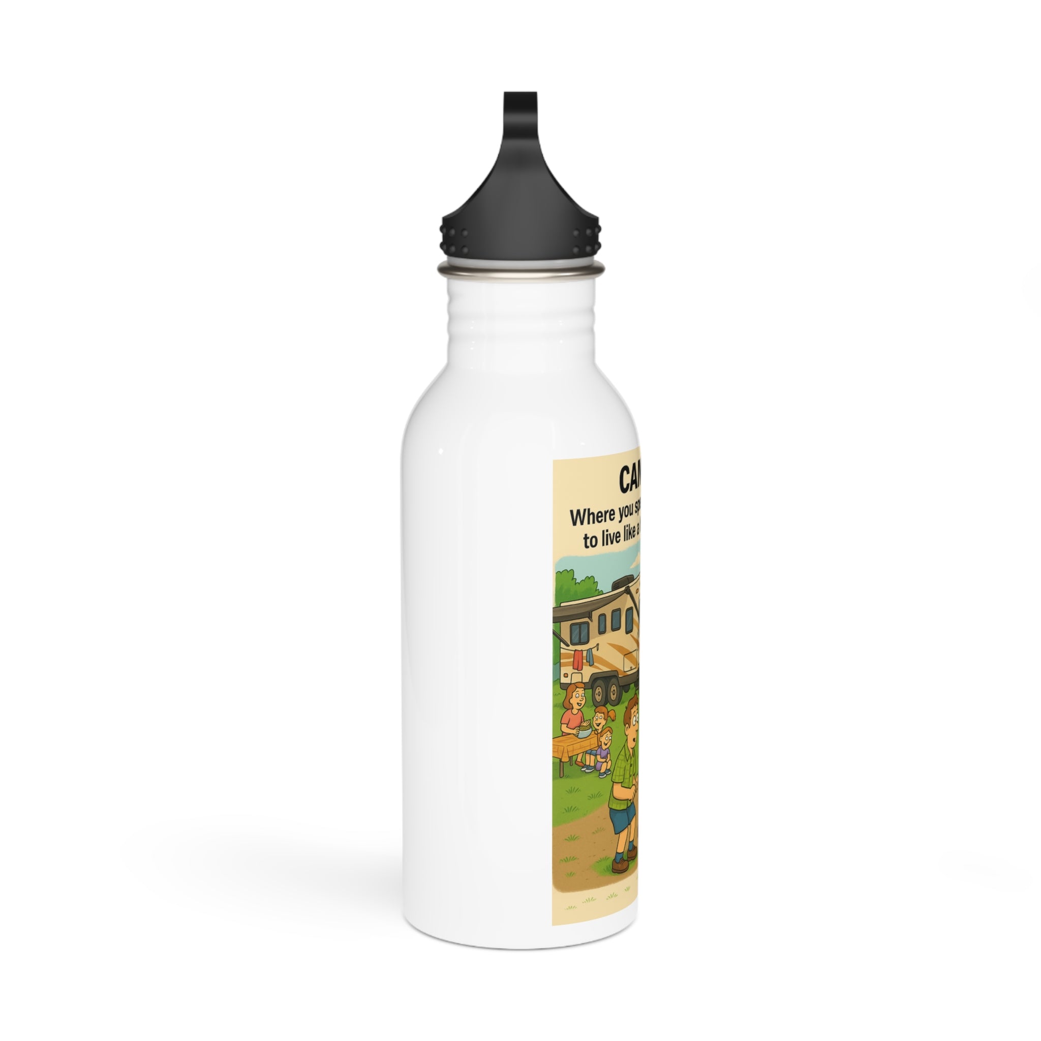 Camping Humor Stainless Steel Water Bottle | Outdoor Adventure, Gift for Campers, Travel Hydration, Hiking Essentials, Unique Camping Gift