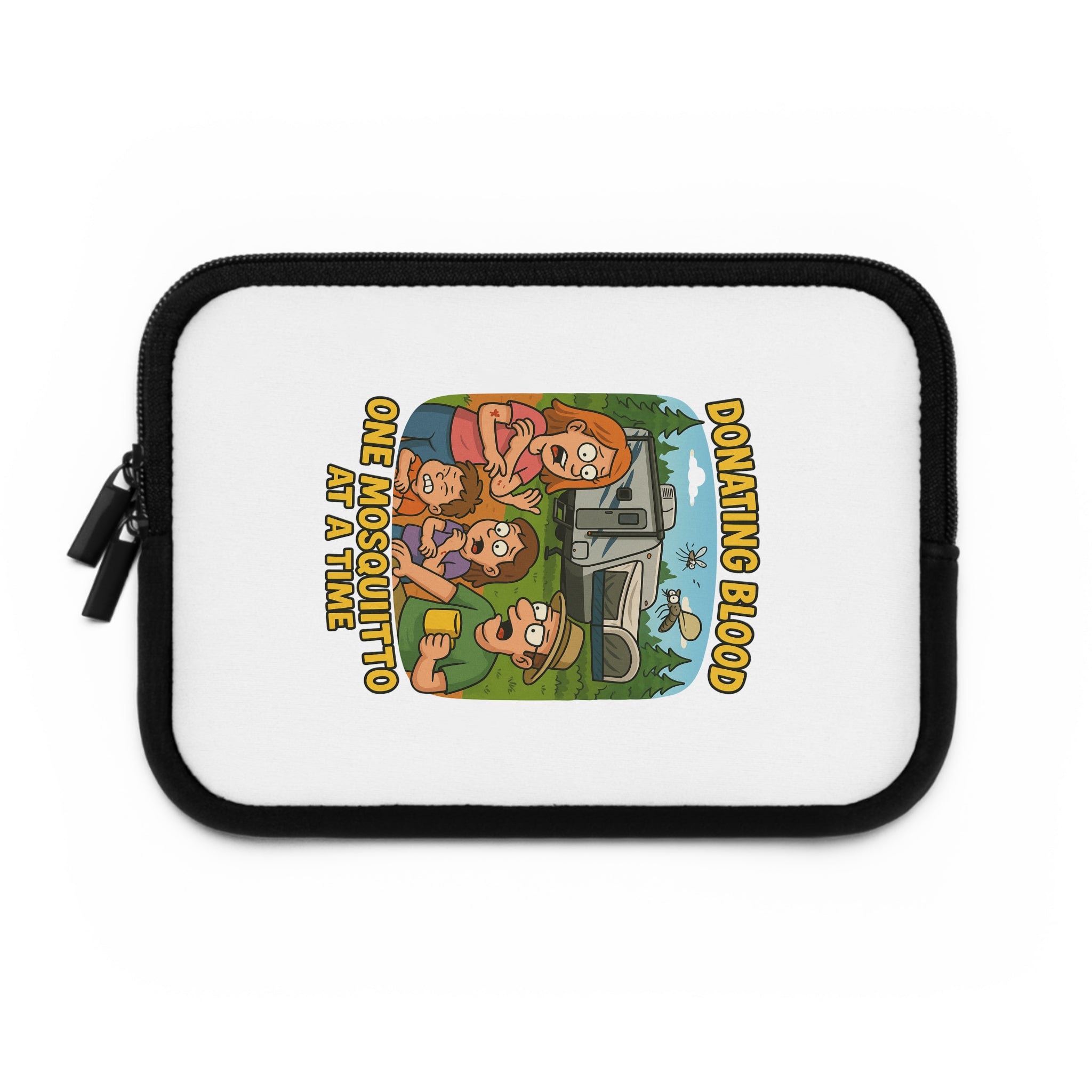 Whimsical Laptop Sleeve featuring Fun Design, Perfect for Students, Donating Blood, Office Use, Gifts, & Eco-Friendly Style