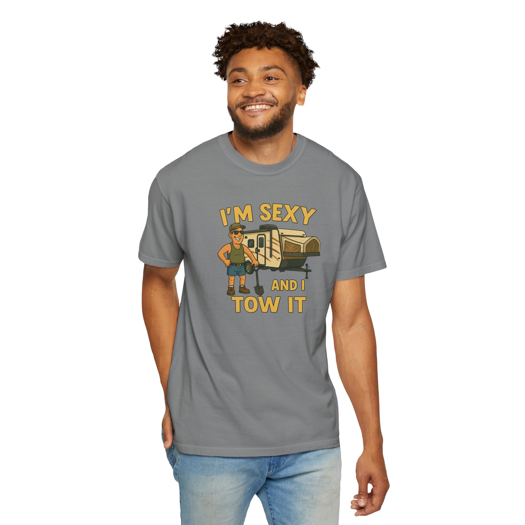 Playful Camping T-Shirt, I'm Sexy and I Tow It Tee, Unisex Outdoor Shirt, Funny Gift for RV Lovers, Travel T-Shirt, Casual Summer Wear