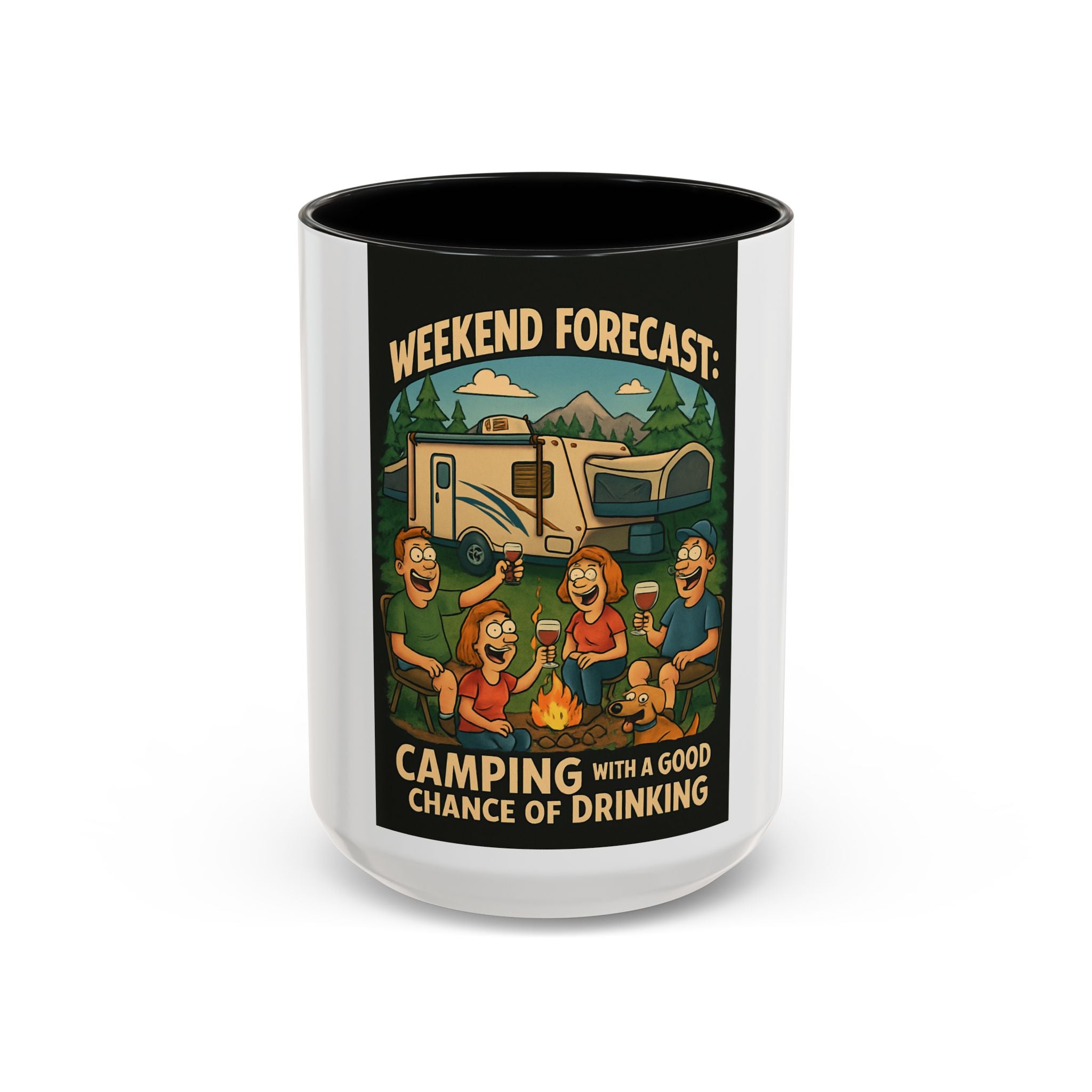Camping Forecast Coffee Mug | Outdoor Adventure Gift | Funny Camper Mug | Gift for Campers | Camping Enthusiast Decor