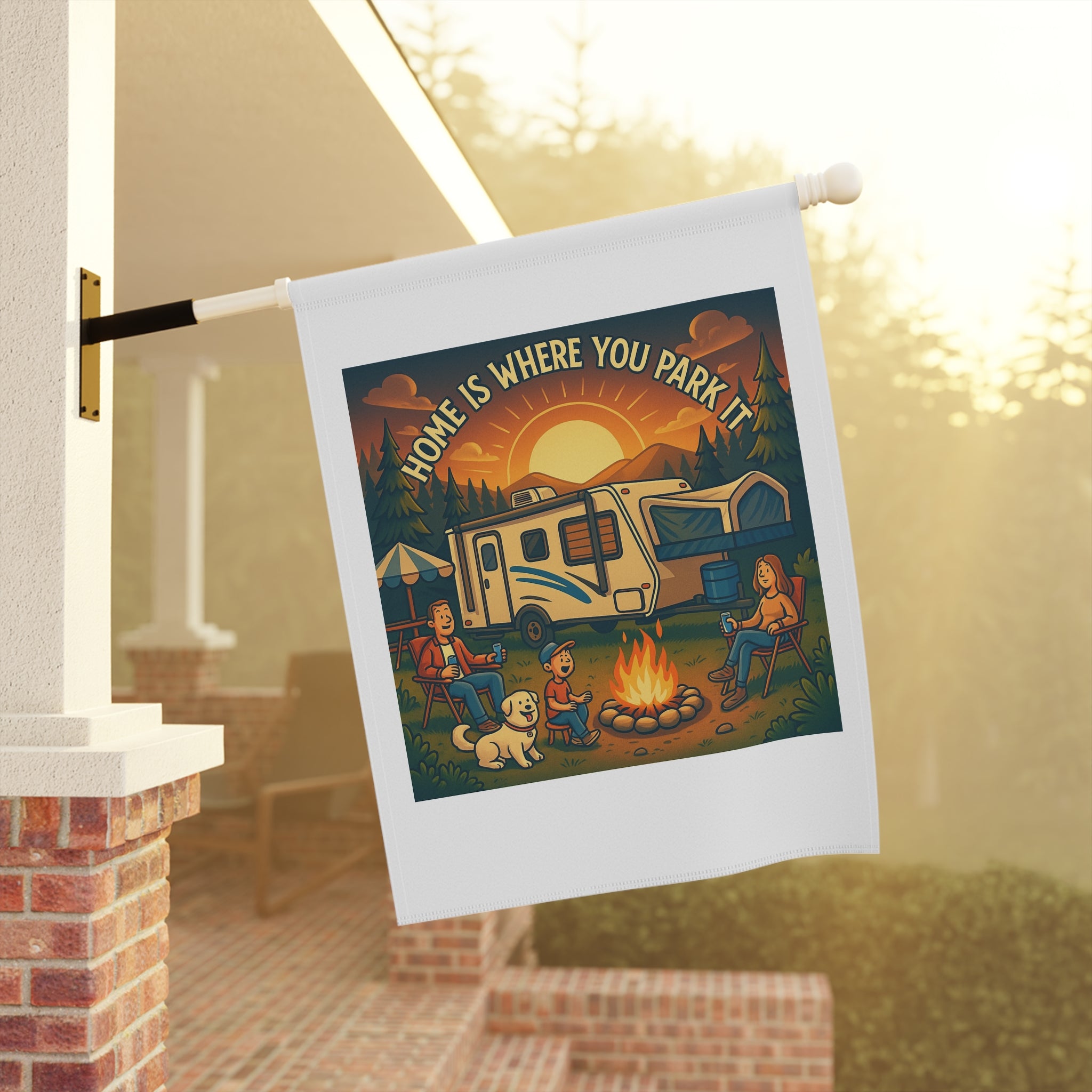 Cozy Camping Banner, Home Decor, Garden Flag, RV Life Decoration, Outdoor Welcome Sign, Camping Lovers Gift