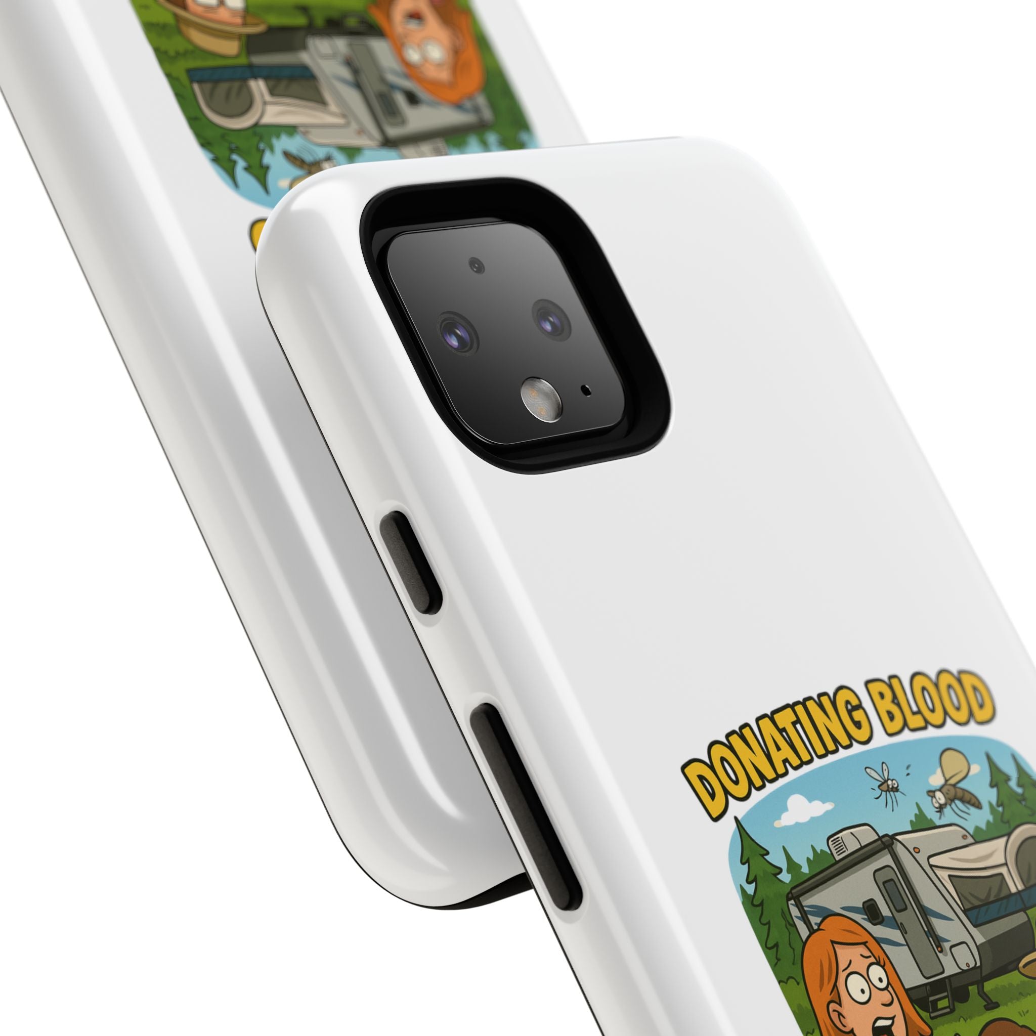 Humorous Phone Case - Donating Blood Mosquito Design, Funny Gift for Nurses, Outdoor Lovers, Eco-Friendly Gift, Summer Fun