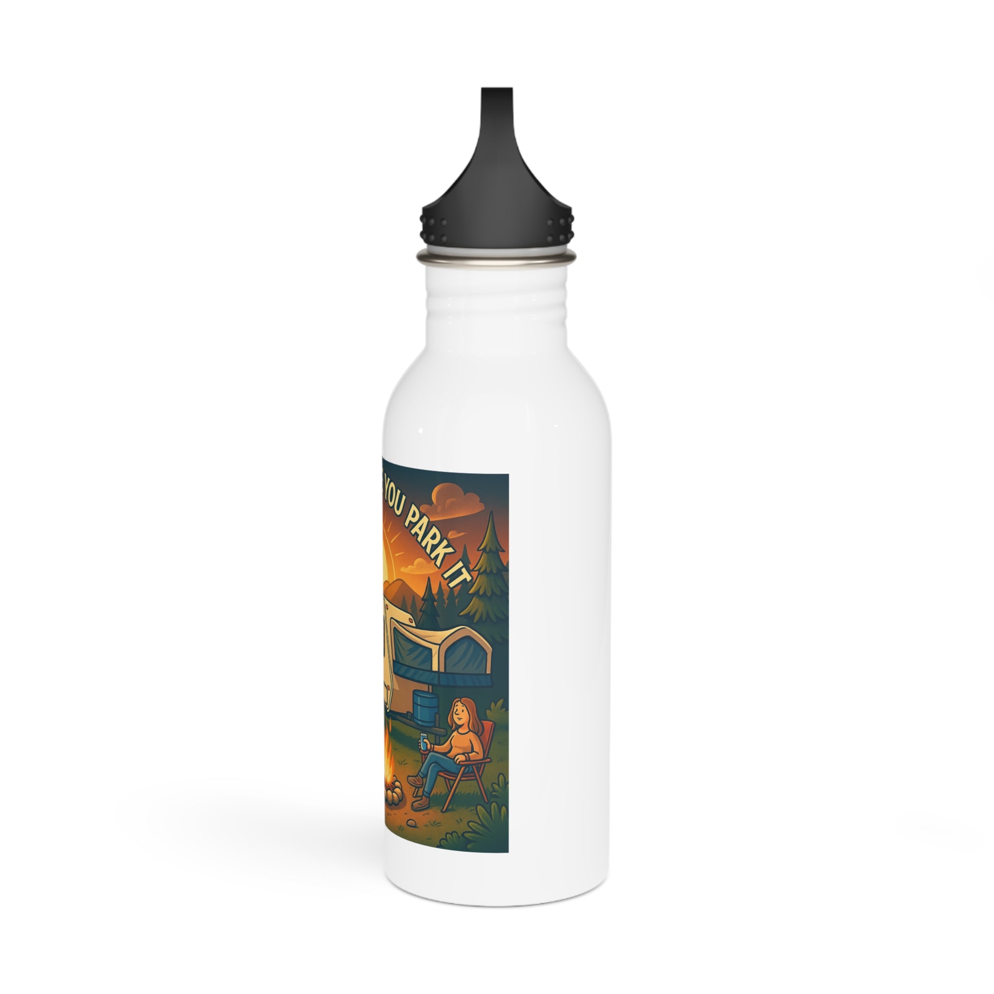 Camping Vibes Stainless Steel Water Bottle | Adventure Gift | Outdoor Enthusiast | RV Life | Camping Essentials | Travel Hydration
