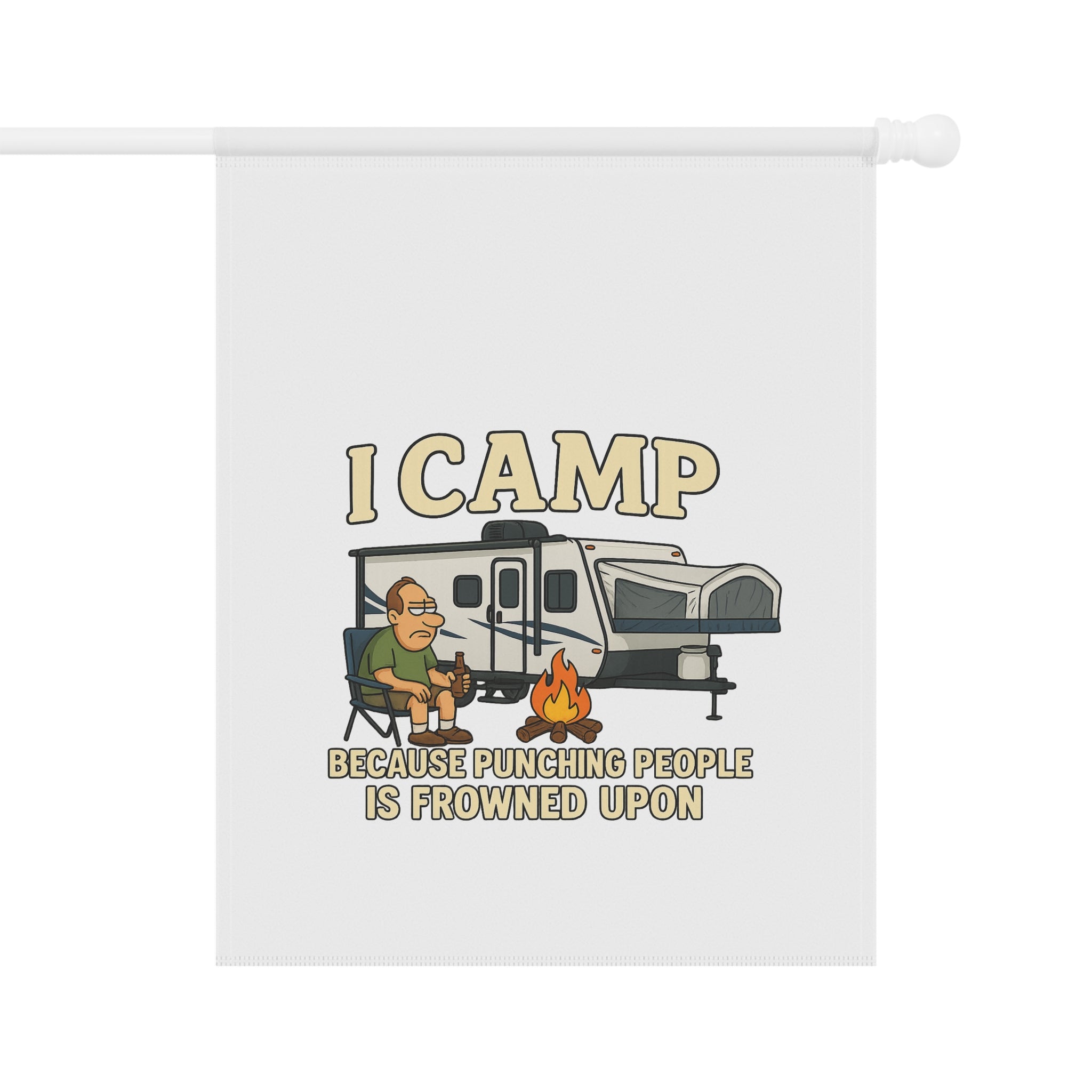 Camping Garden Banner - Humorous Outdoor Decor for Campers