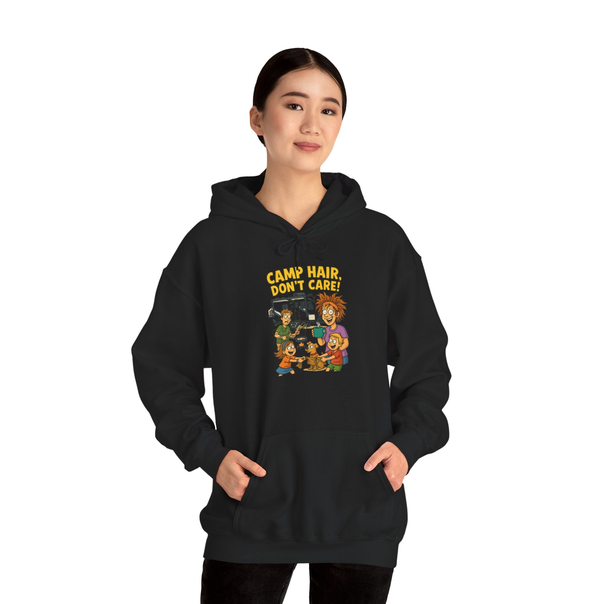Camp Vibes Unisex Hooded Sweatshirt - Cozy, Funny Gift, Summer Nights, Outdoor Adventure, Camping Apparel