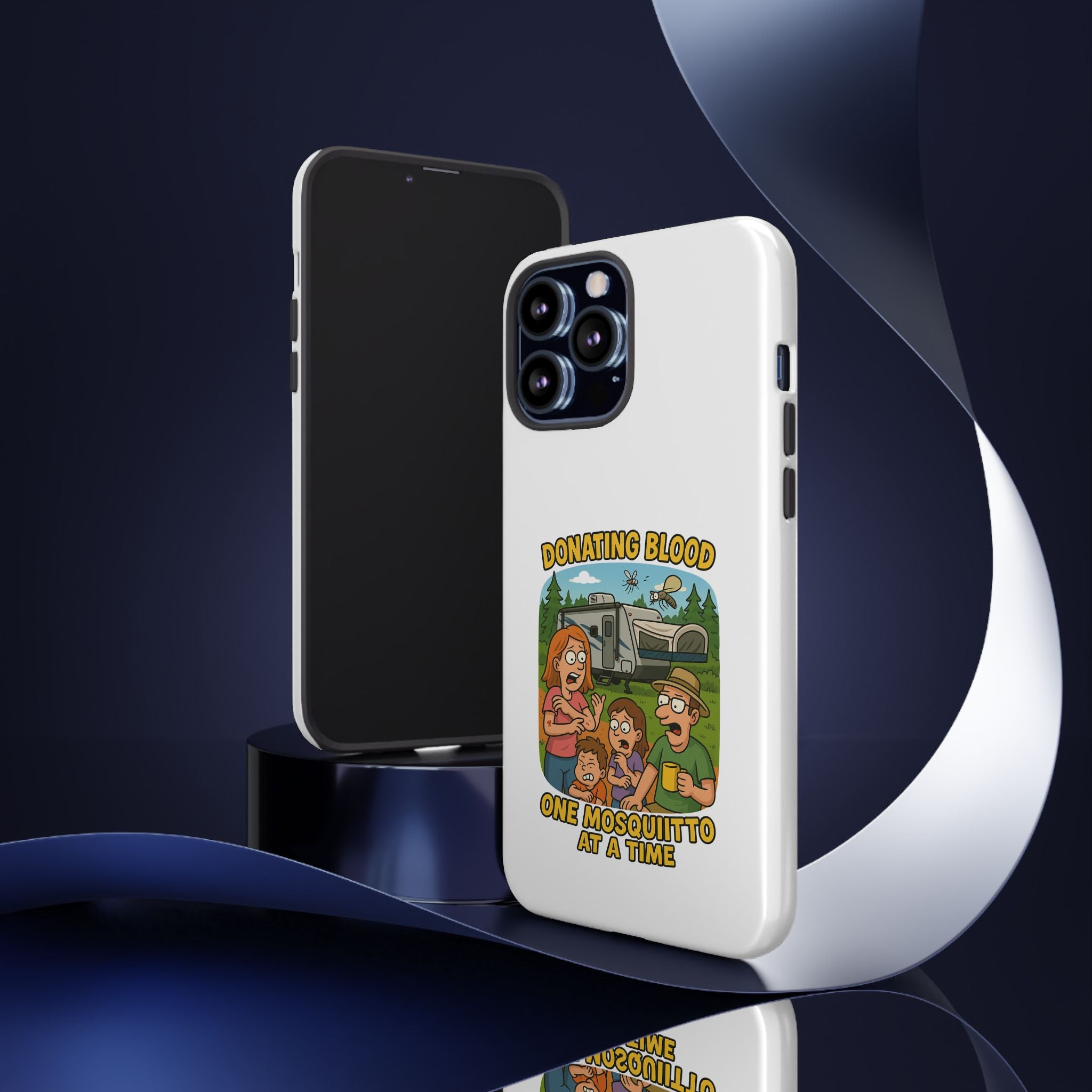 Humorous Phone Case - Donating Blood Mosquito Design, Funny Gift for Nurses, Outdoor Lovers, Eco-Friendly Gift, Summer Fun