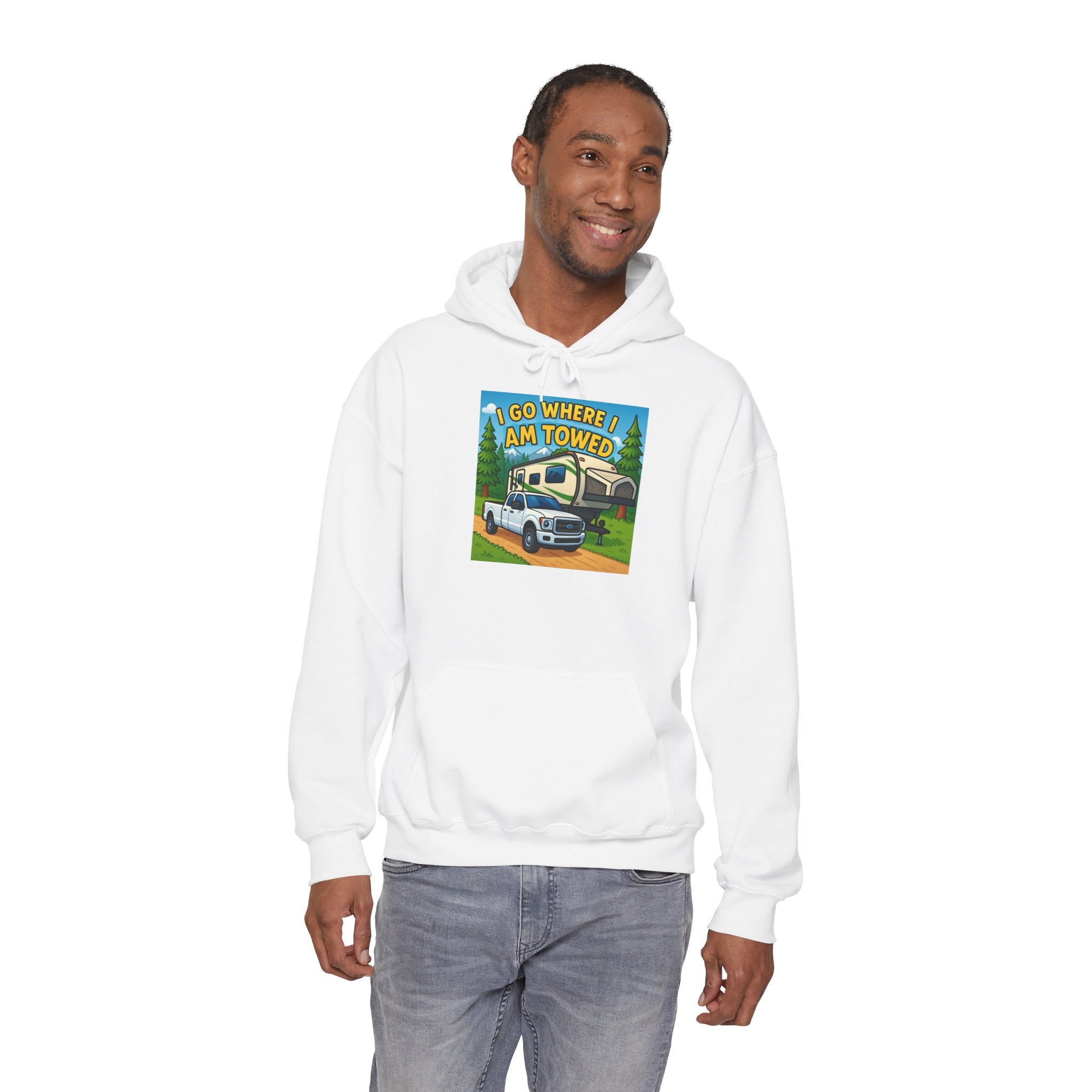 Adventure-Themed Hooded Sweatshirt - Perfect for Travel Enthusiasts, Camper Gifts, Cozy Outings, Outdoor Activities, Road Trip Essentials