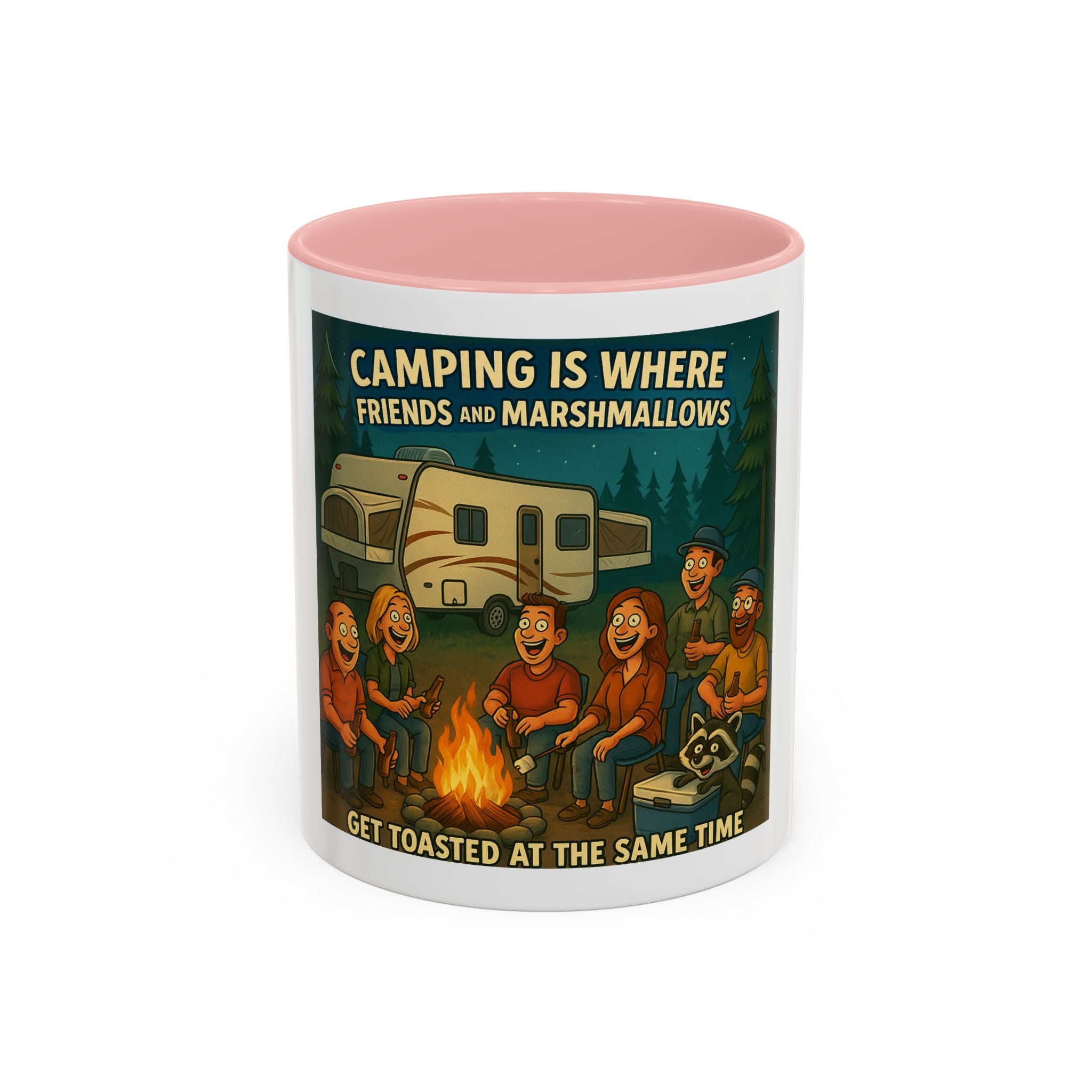 Camping Adventure Coffee Mug, Funny Mug for Campers, Get Toasted at the Same Time, Outdoor Gift, Nature Lover, Camping Decor