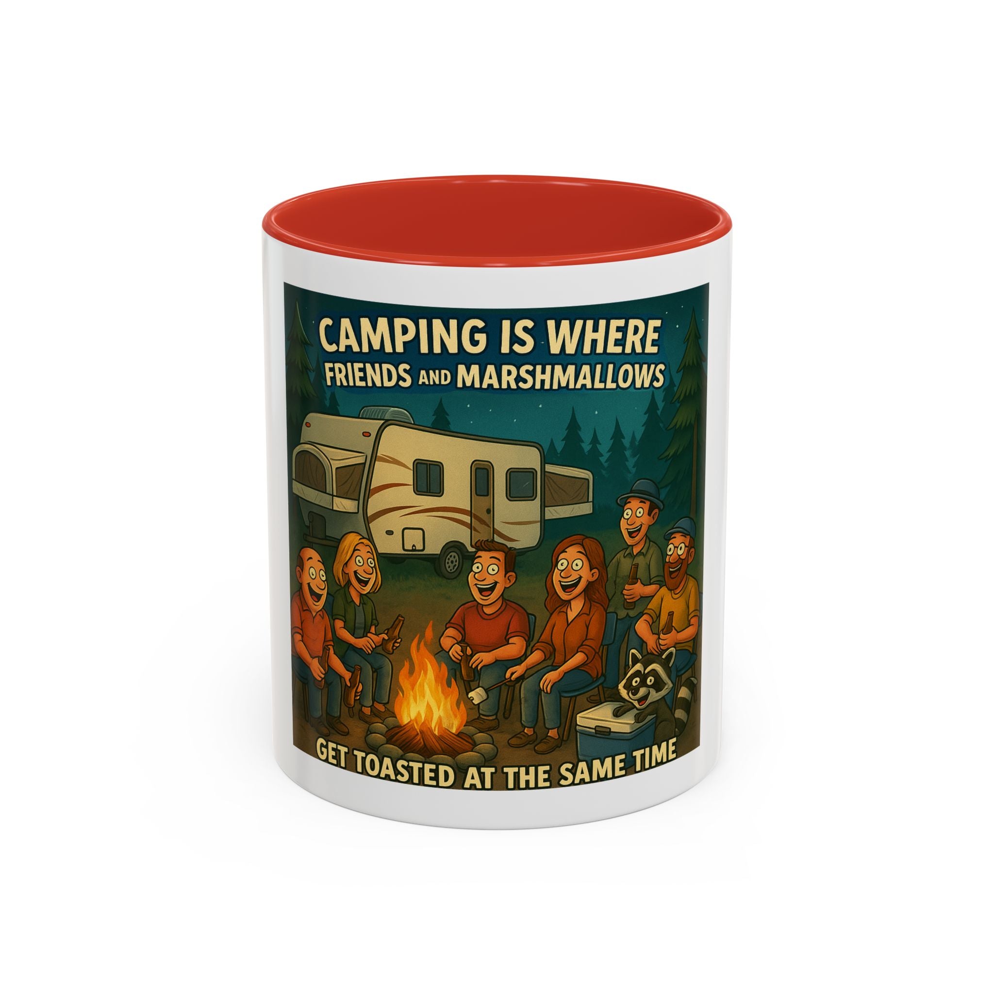Camping Adventure Coffee Mug, Funny Mug for Campers, Get Toasted at the Same Time, Outdoor Gift, Nature Lover, Camping Decor