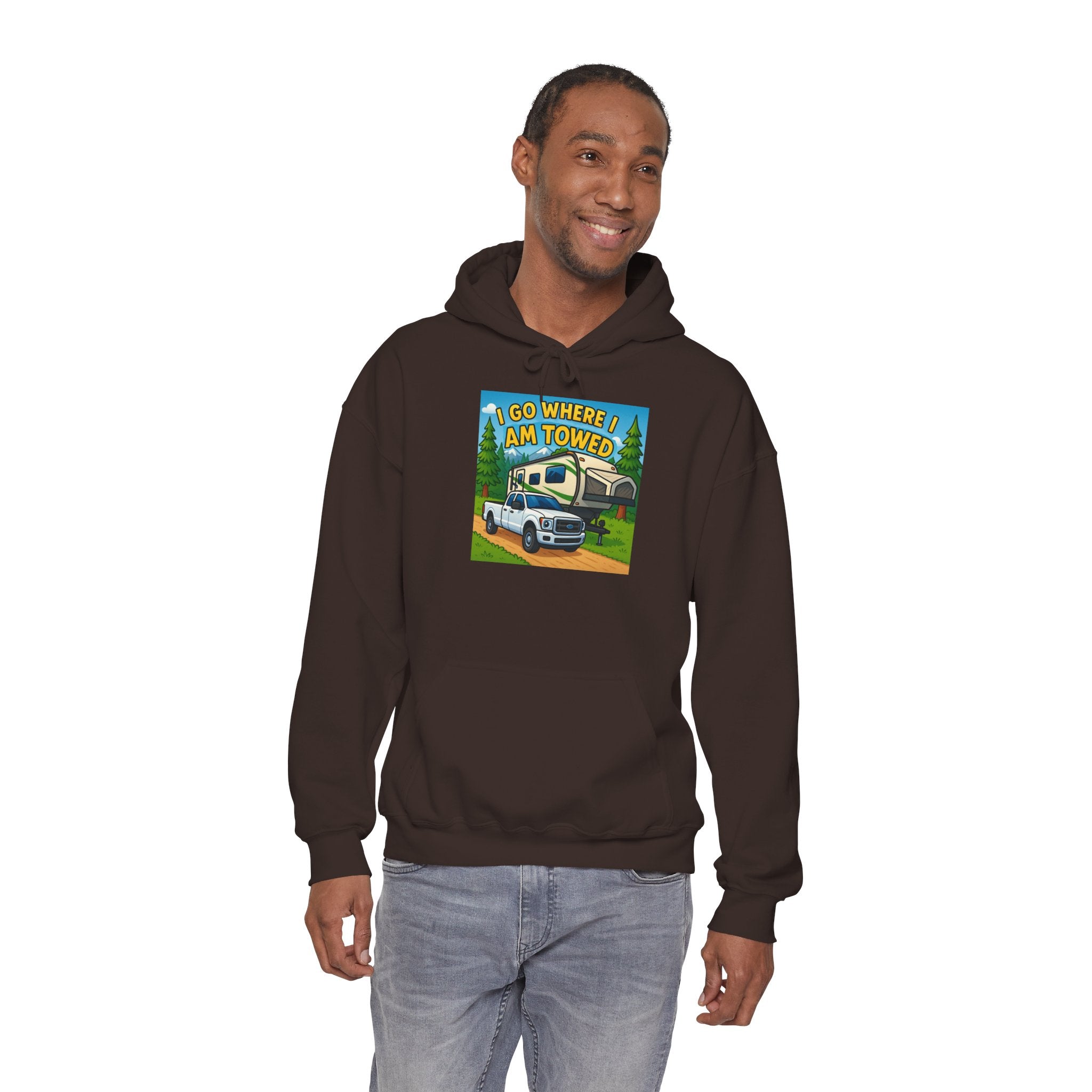 Adventure-Themed Hooded Sweatshirt - Perfect for Travel Enthusiasts, Camper Gifts, Cozy Outings, Outdoor Activities, Road Trip Essentials