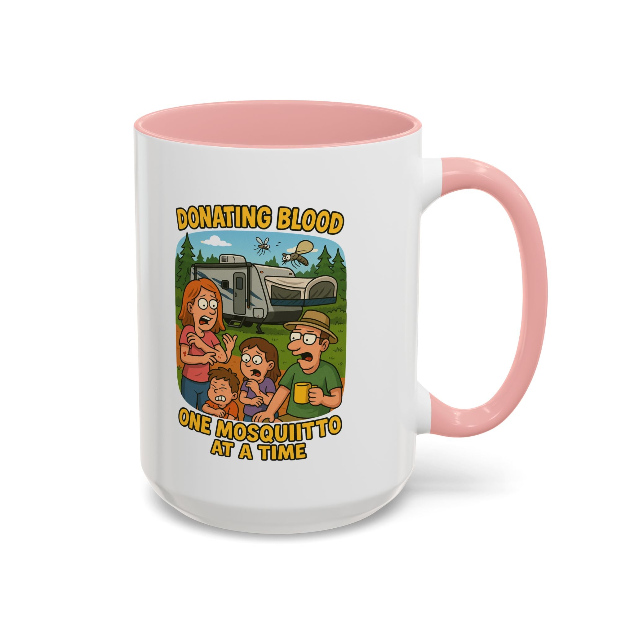 Donating Blood Coffee Mug with Fun Cartoon Design, Unique Gift for Nurses, Healthcare Workers, Humorous Office Mug, Blood Donation Awareness