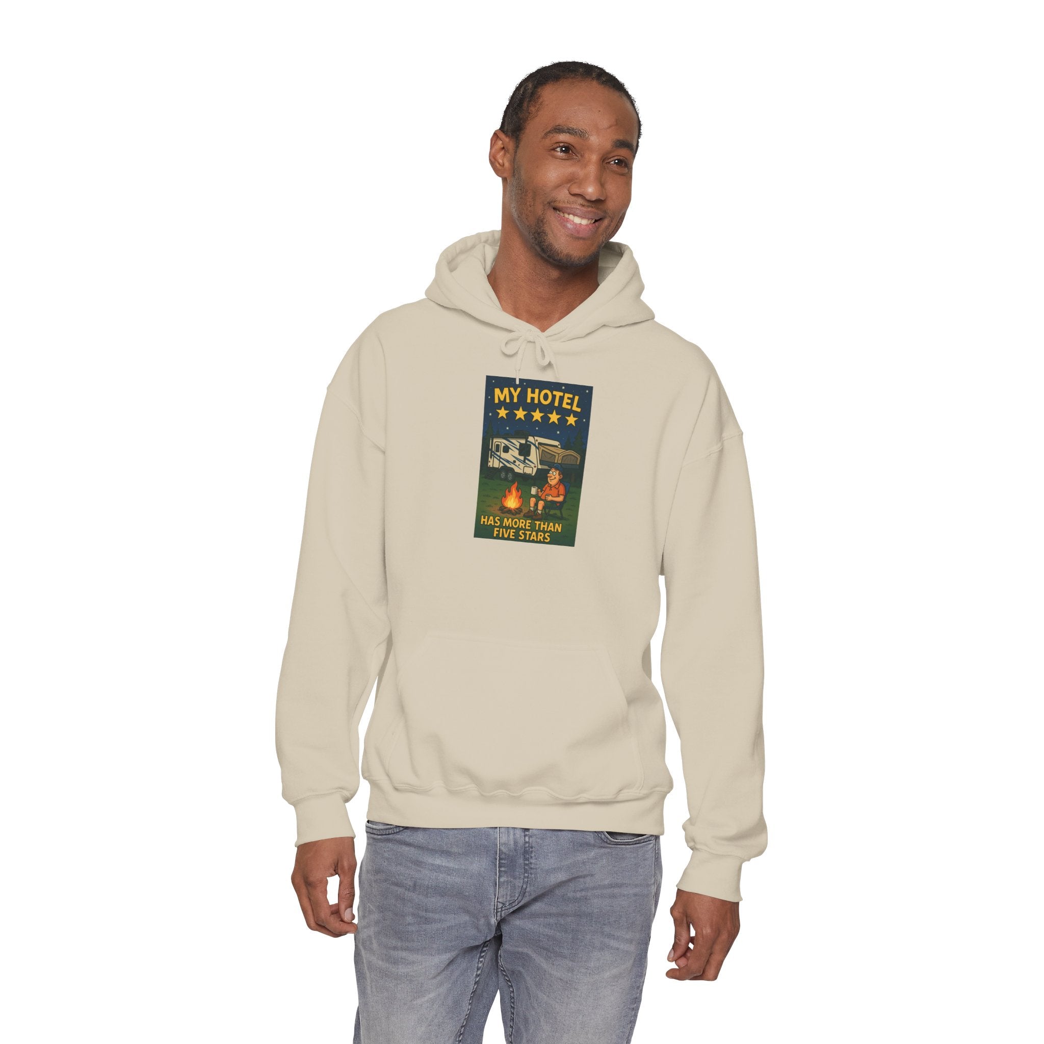 Cozy Camping Hoodie - My Hotel, Outdoor Adventure Apparel, Travel Gift, Nature Lovers Sweatshirt, Camping Gear