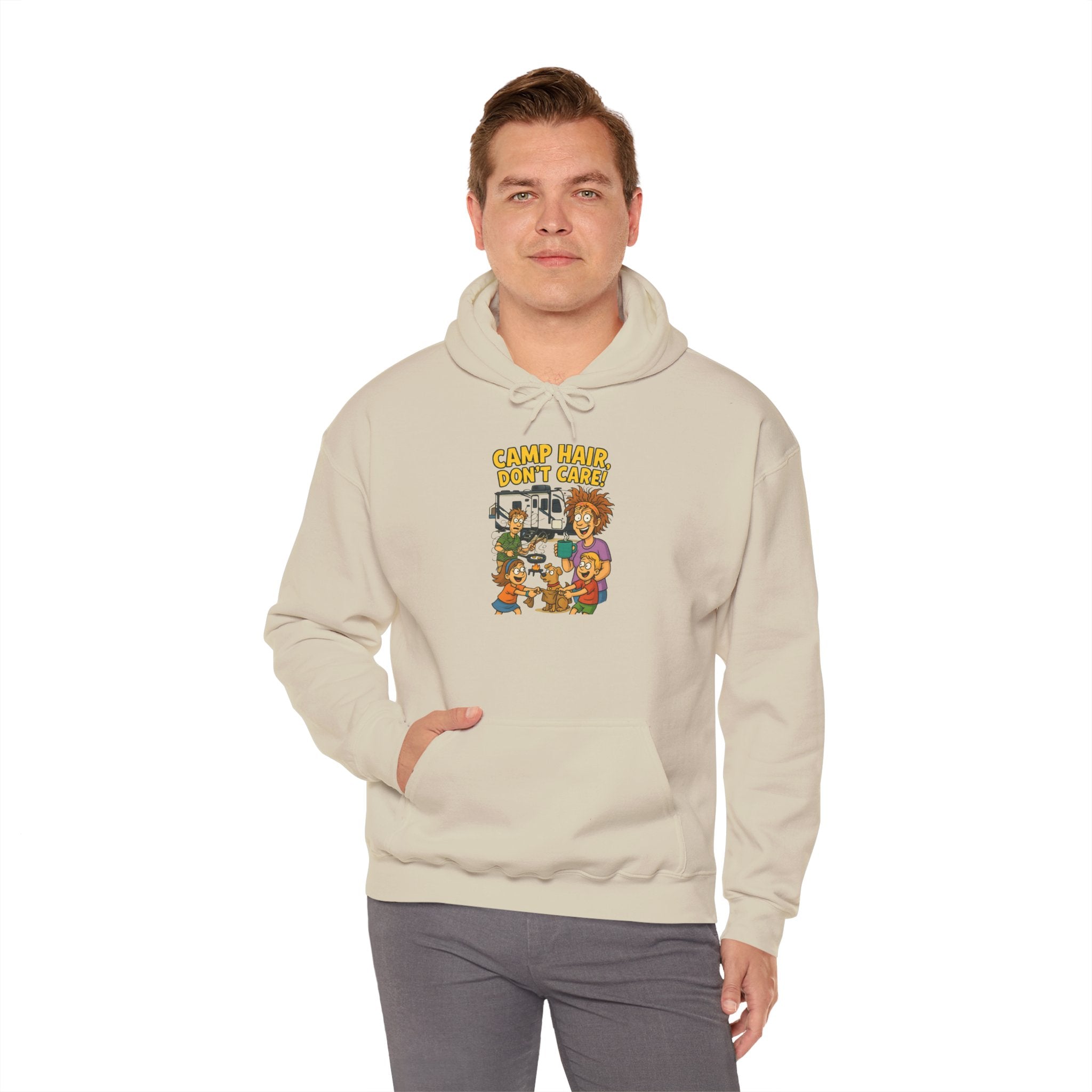Camp Vibes Unisex Hooded Sweatshirt - Cozy, Funny Gift, Summer Nights, Outdoor Adventure, Camping Apparel