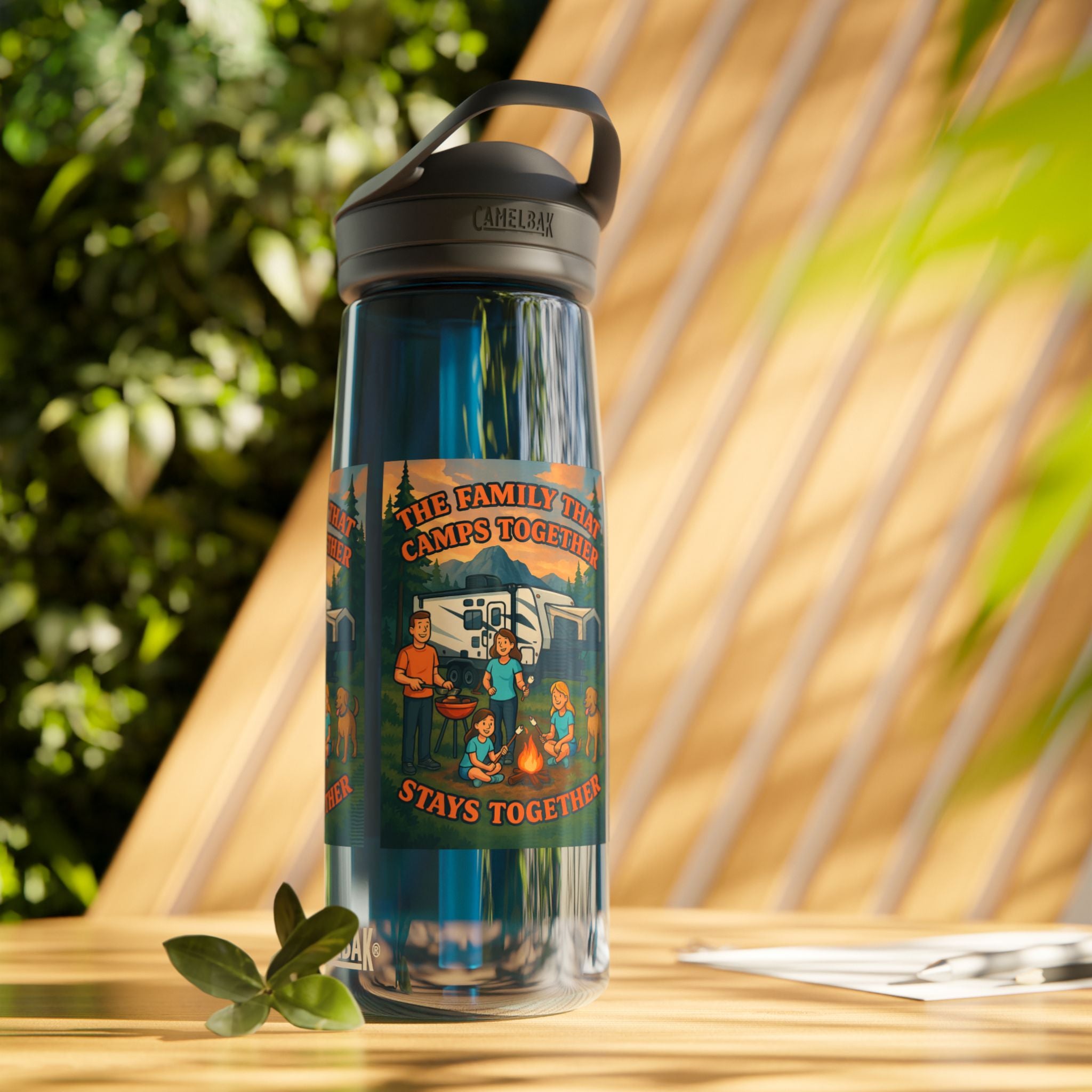 Family Camping Water Bottle, Outdoor Hydration Bottle, Eco-Friendly Gift, Adventure Accessory, Summer Camp Essential, Picnic Gear