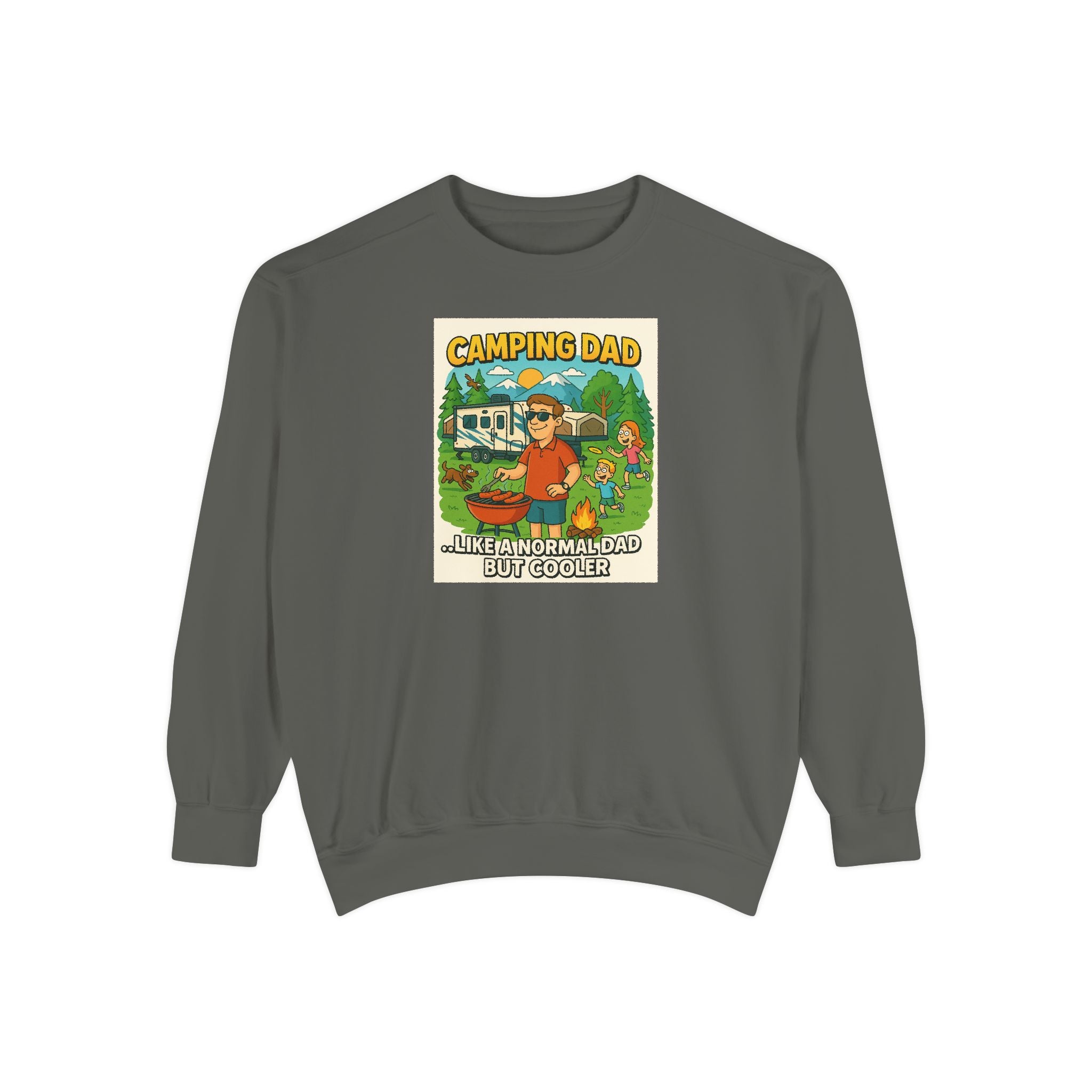 Camping Dad Unisex Garment-Dyed Sweatshirt