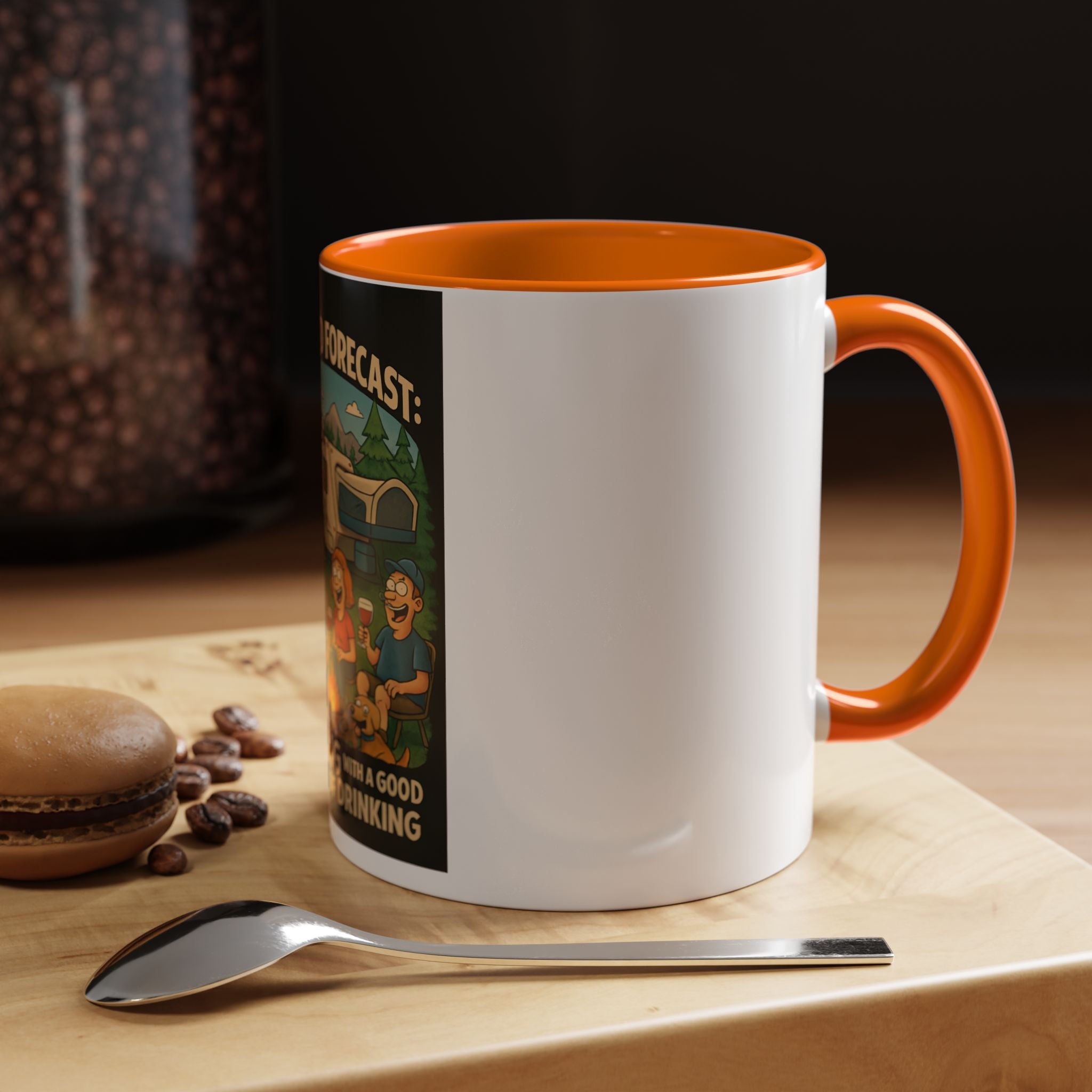 Camping Forecast Coffee Mug | Outdoor Adventure Gift | Funny Camper Mug | Gift for Campers | Camping Enthusiast Decor