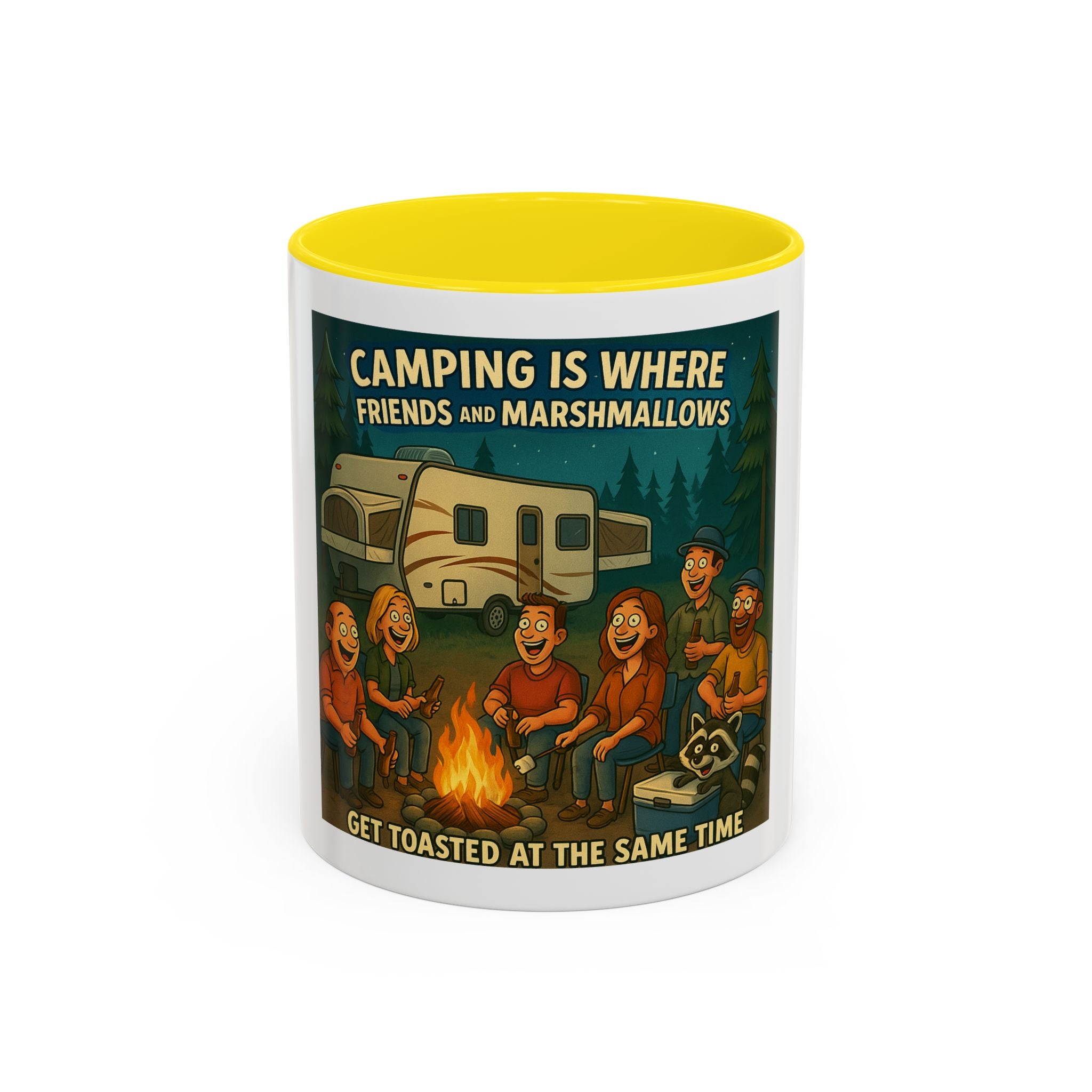 Camping Adventure Coffee Mug, Funny Mug for Campers, Get Toasted at the Same Time, Outdoor Gift, Nature Lover, Camping Decor
