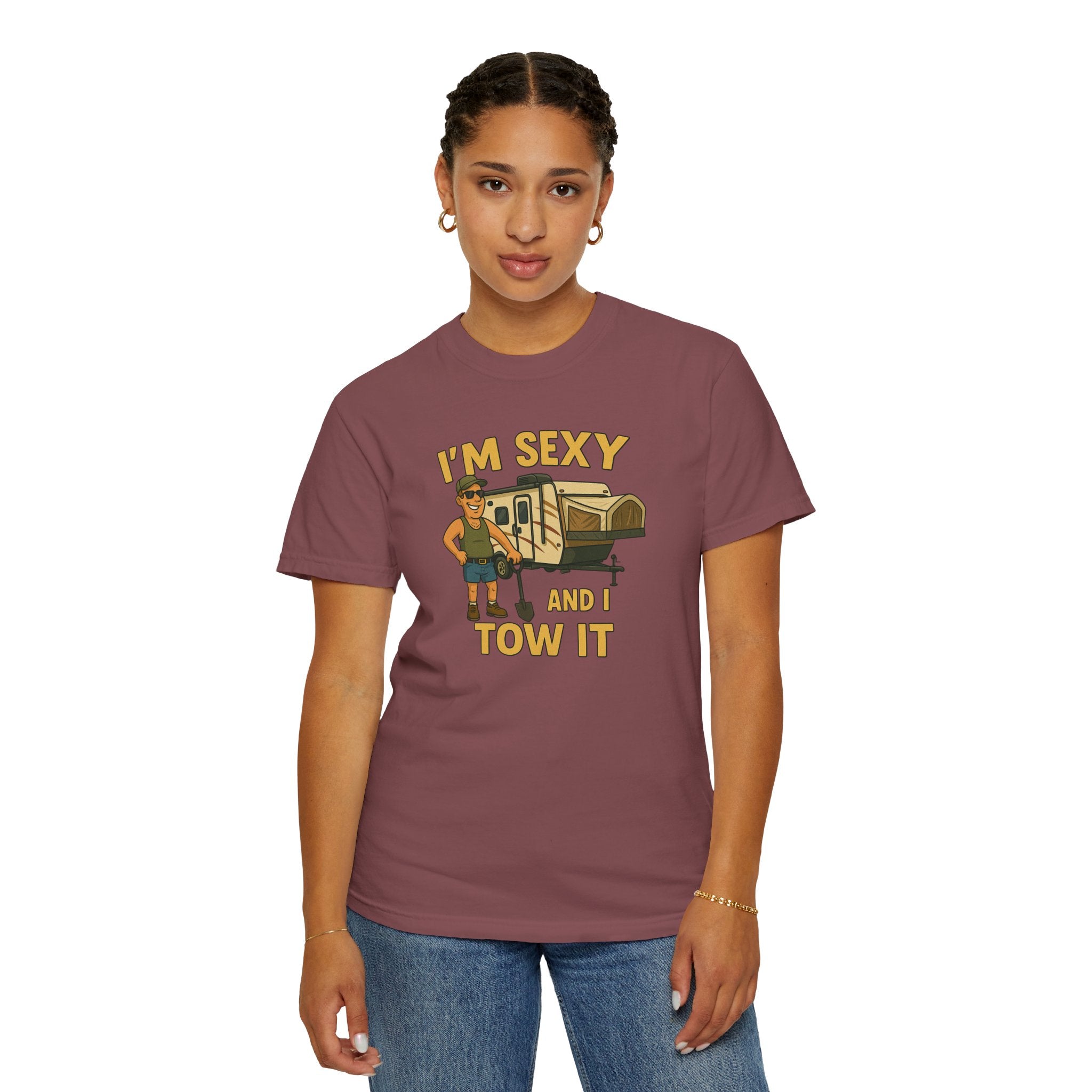 Playful Camping T-Shirt, I'm Sexy and I Tow It Tee, Unisex Outdoor Shirt, Funny Gift for RV Lovers, Travel T-Shirt, Casual Summer Wear