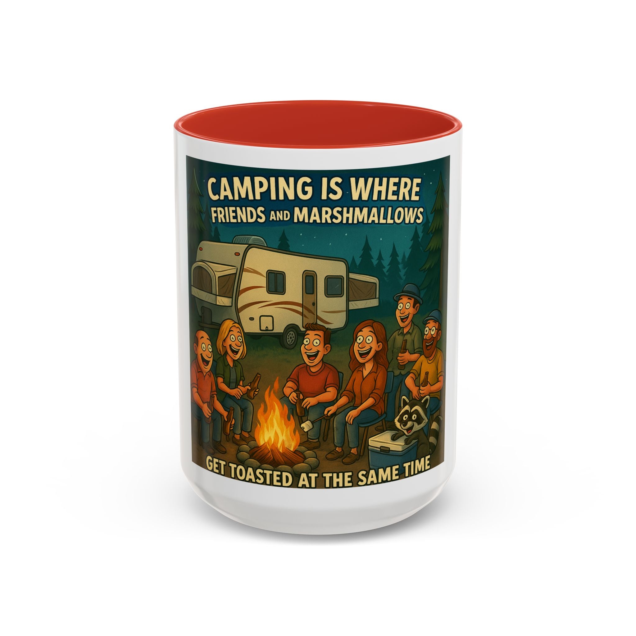 Camping Adventure Coffee Mug, Funny Mug for Campers, Get Toasted at the Same Time, Outdoor Gift, Nature Lover, Camping Decor