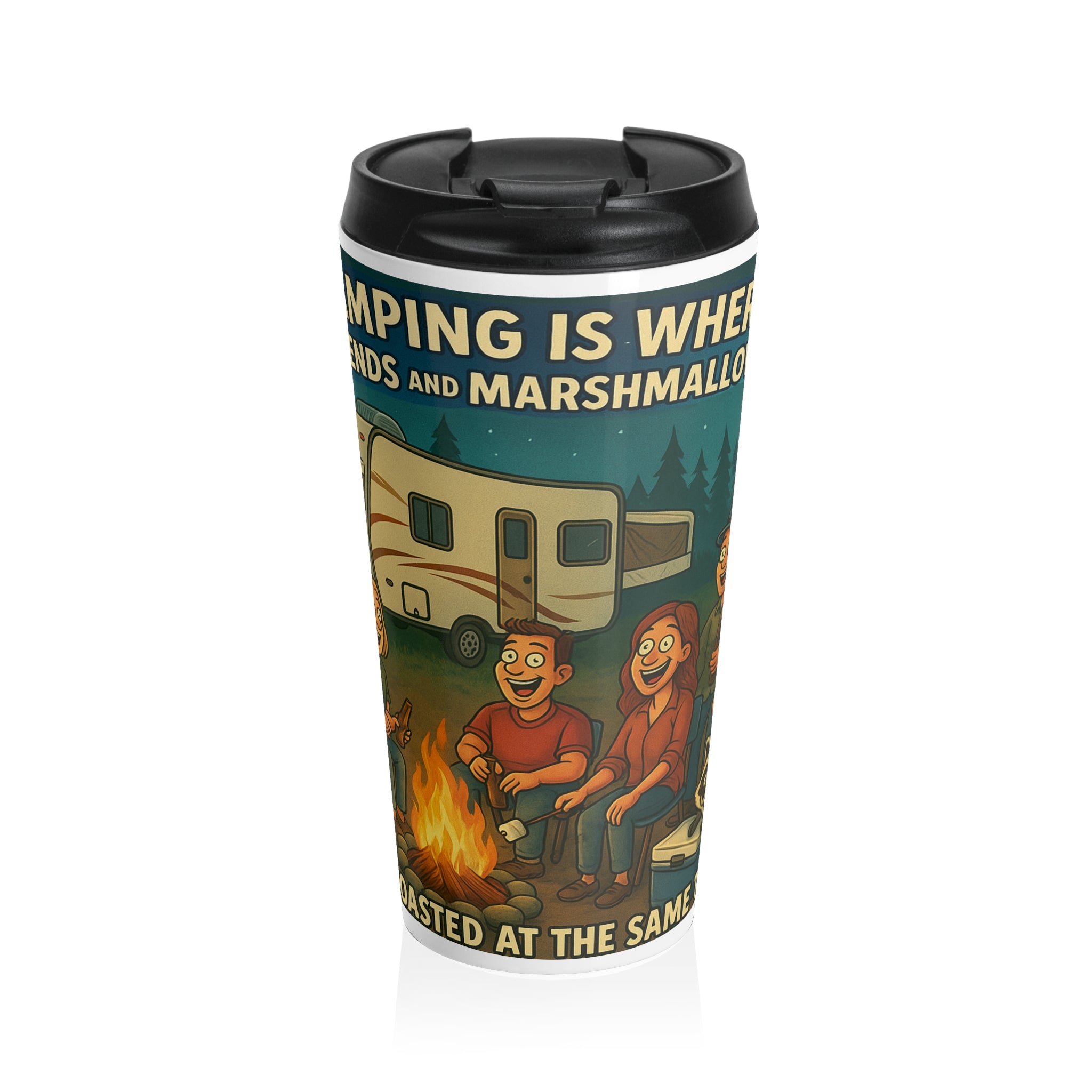 Camping Adventure Stainless Steel Travel Mug - Perfect for Nature Lovers, Outdoor Enthusiasts, Coffee Drinkers, Hiking, Gifts for [...]