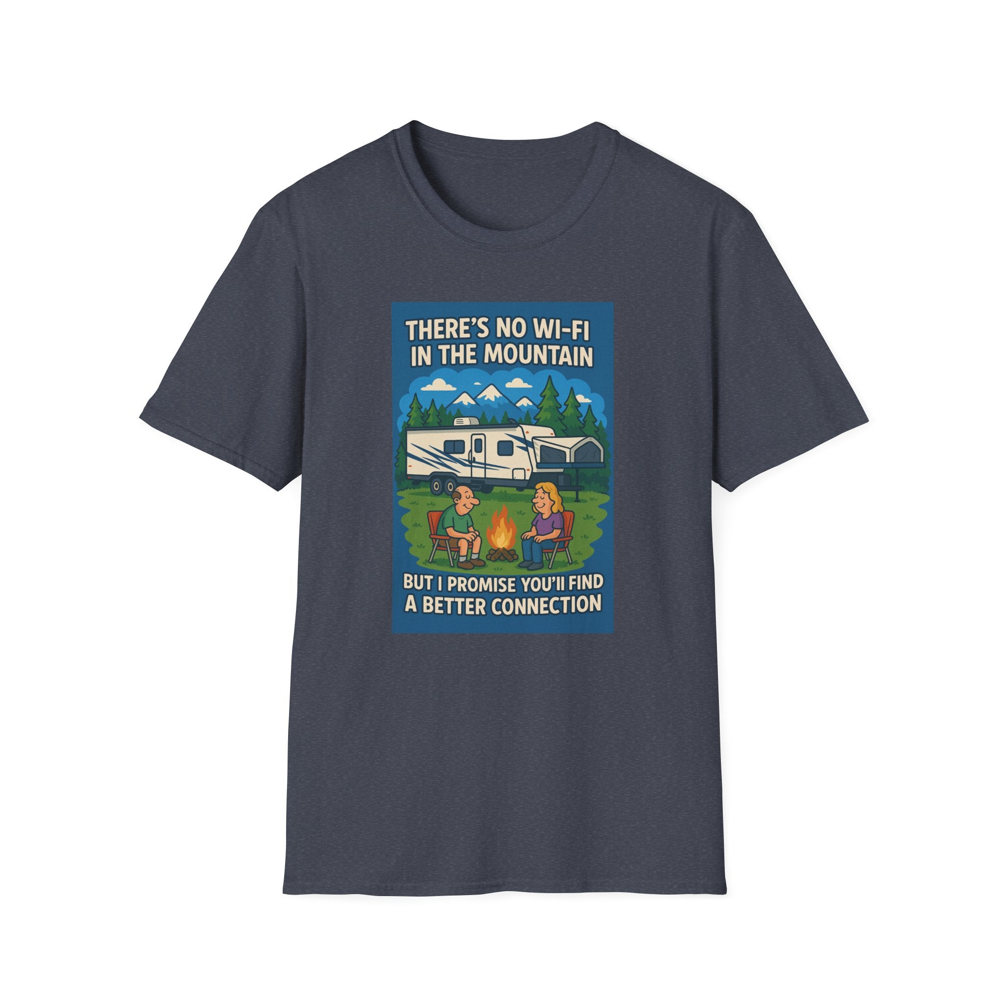 Camping Connection Unisex Softstyle T-Shirt - Fun Outdoor Adventure Tee
