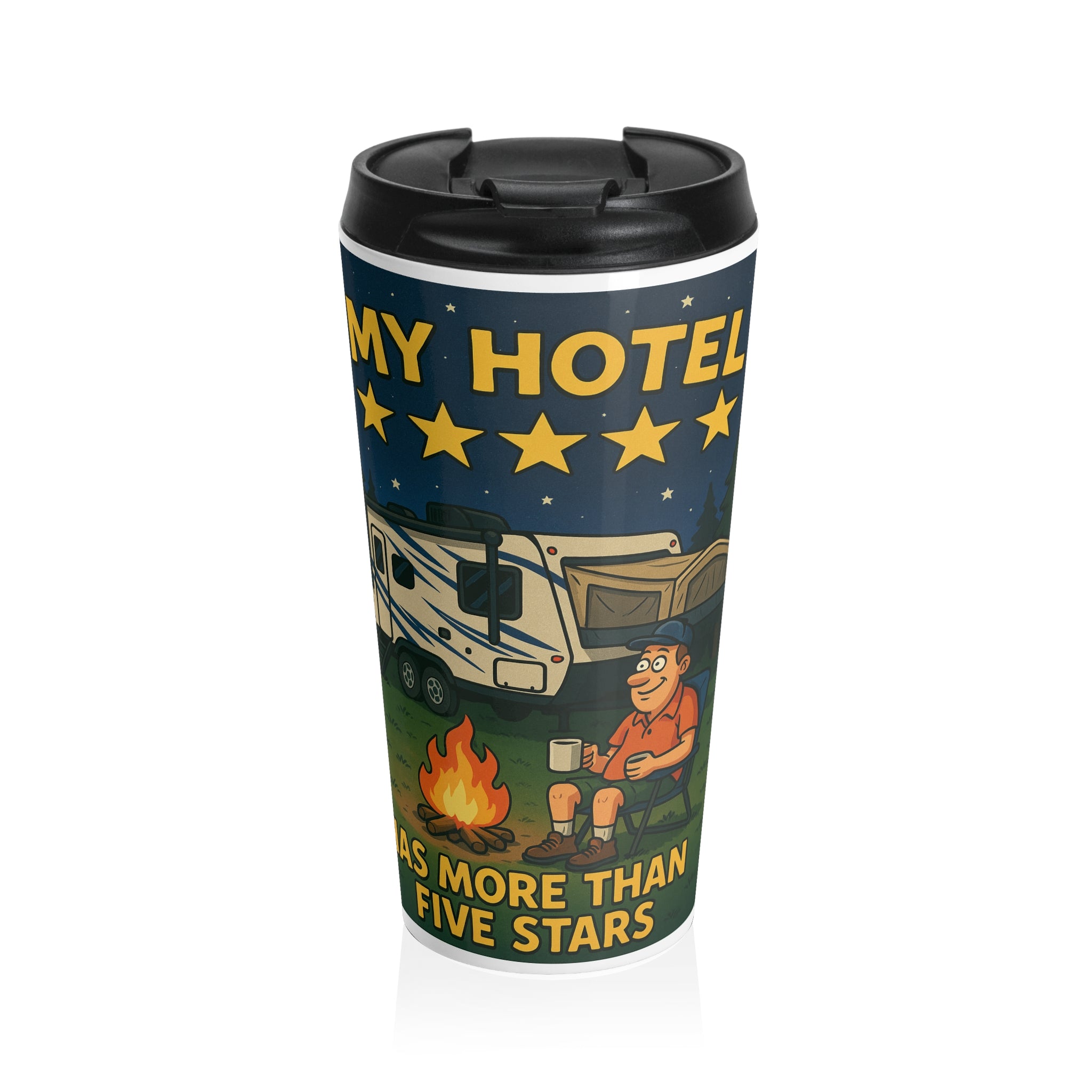 Travel Mug - 'My Hotel Has More Than Five Stars' Camping Gift, Outdoorsy Travel Cup, Adventure Mug, Funny Gifts for RV Lovers, Coffee [...]