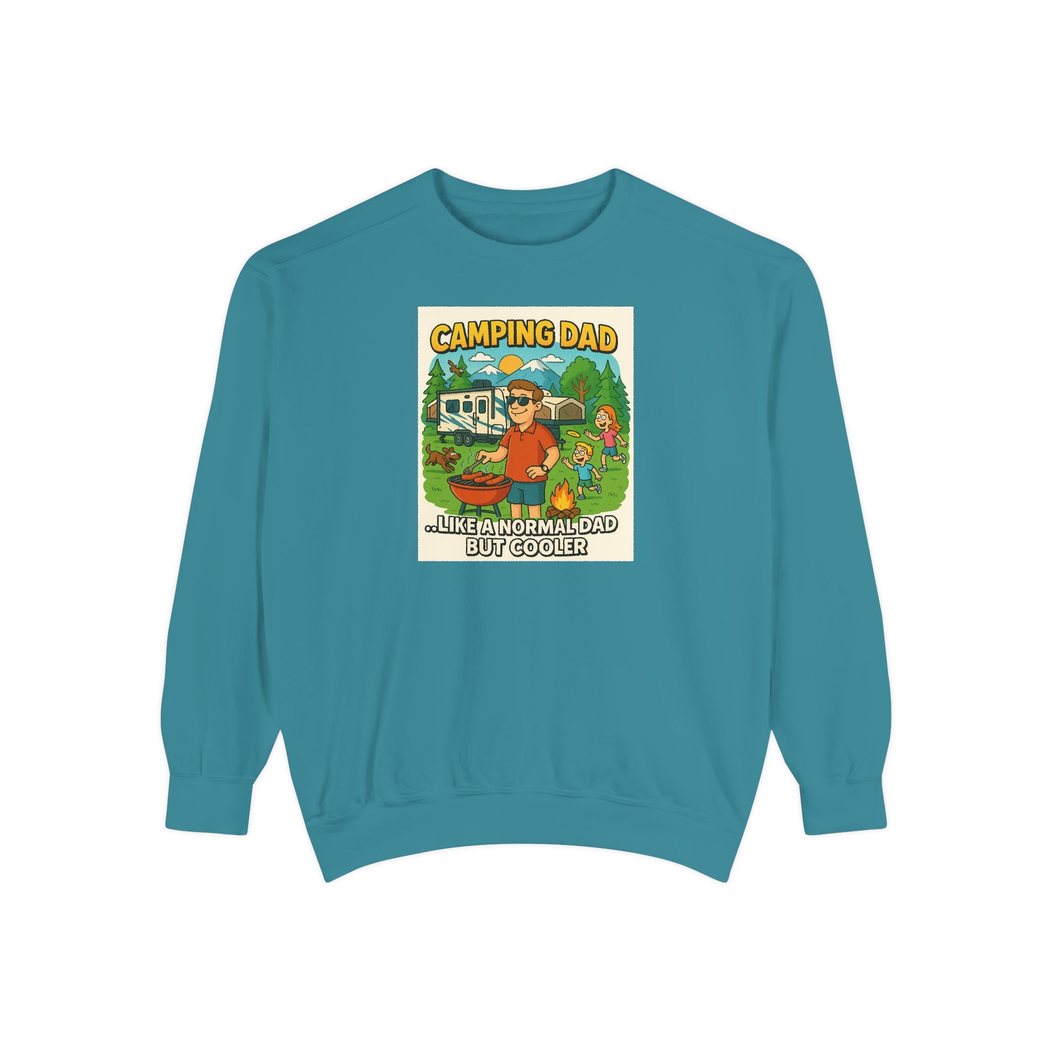 Camping Dad Unisex Garment-Dyed Sweatshirt