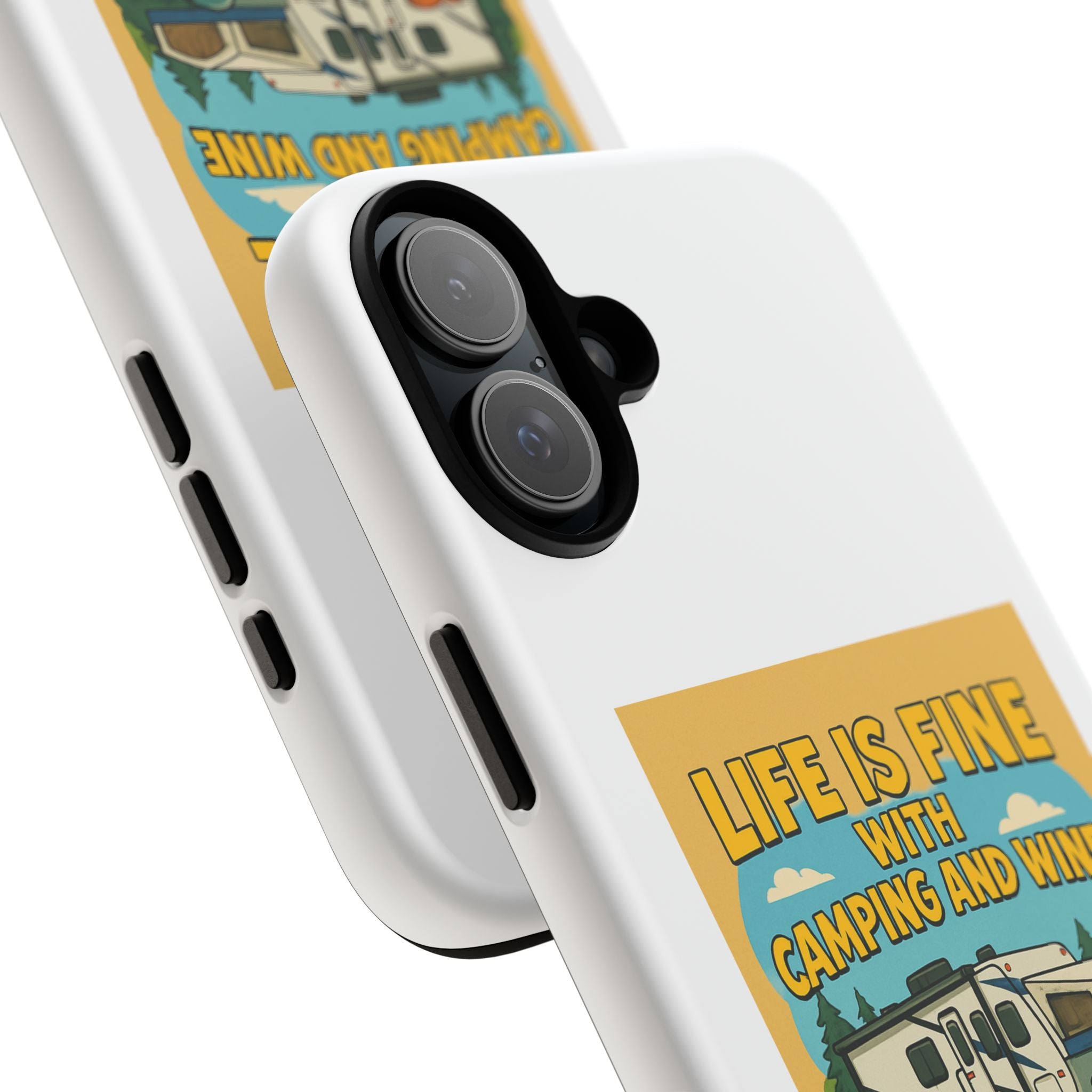 Camping & Wine Phone Case, Outdoor Adventure Accessory, Fun Gift for Campers, Summer Travel Essential, RV Lover Present