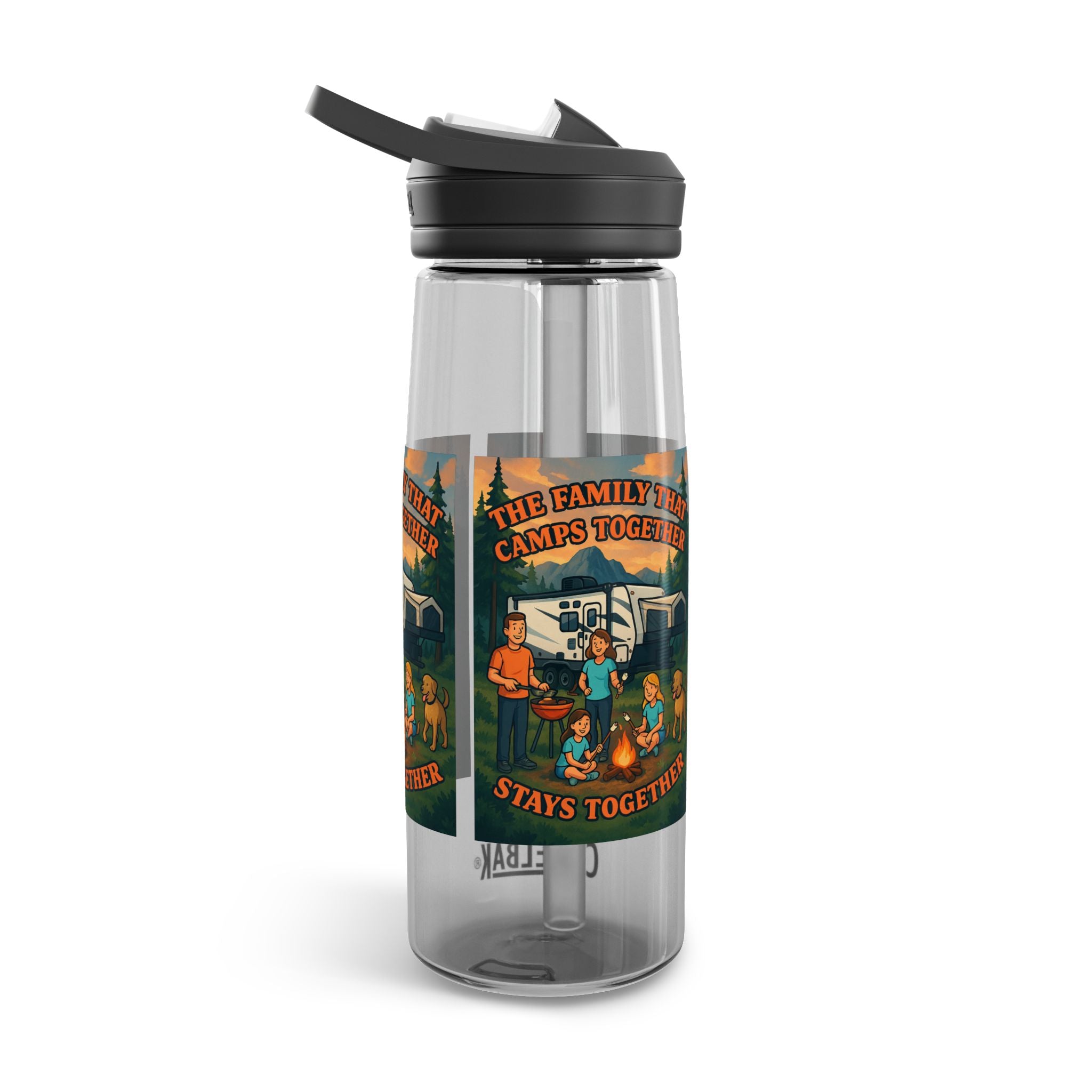 Family Camping Water Bottle, Outdoor Hydration Bottle, Eco-Friendly Gift, Adventure Accessory, Summer Camp Essential, Picnic Gear