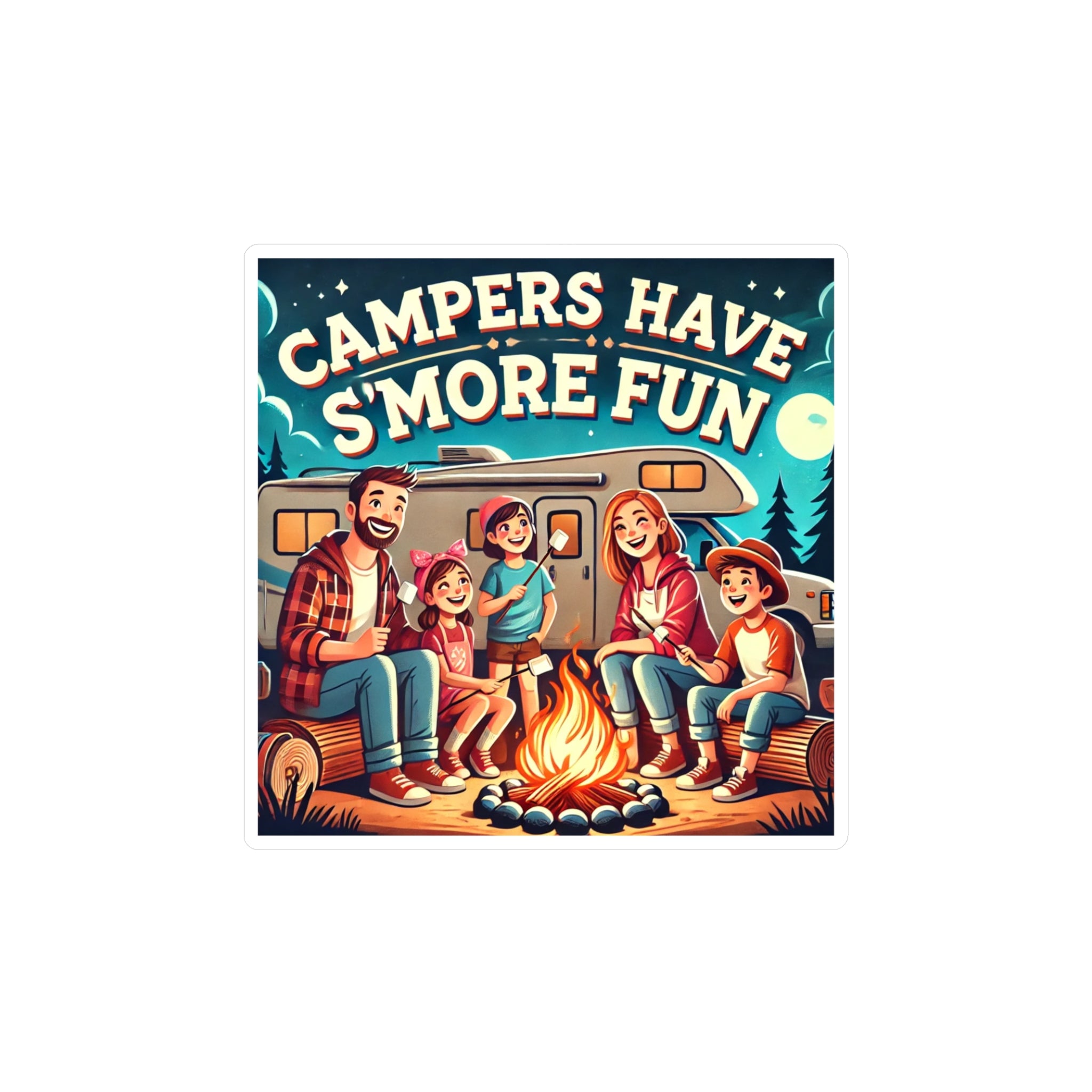 Vinyl Decal - Campers have S'more fun