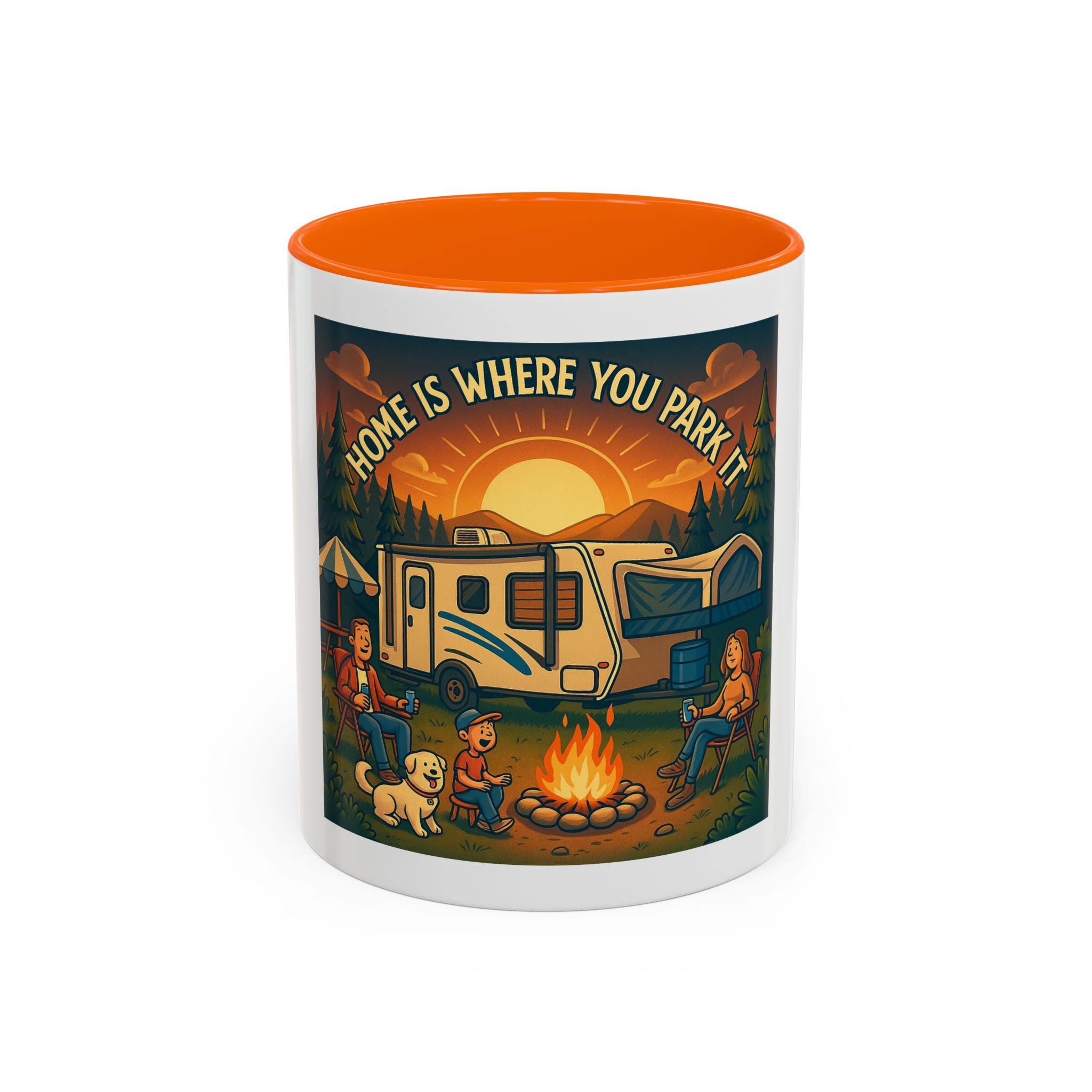 Camping Coffee Mug, Home is Where You Park It, RV Life Mug, Adventure Gift, Outdoor Enthusiast Drinkware