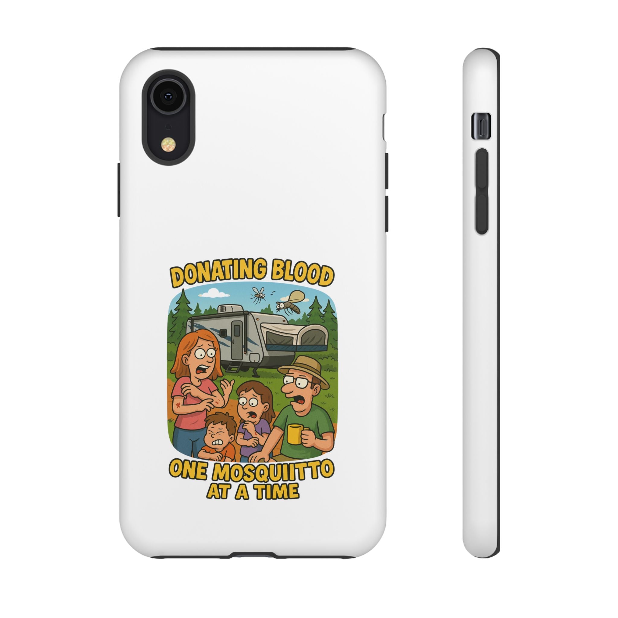 Humorous Phone Case - Donating Blood Mosquito Design, Funny Gift for Nurses, Outdoor Lovers, Eco-Friendly Gift, Summer Fun