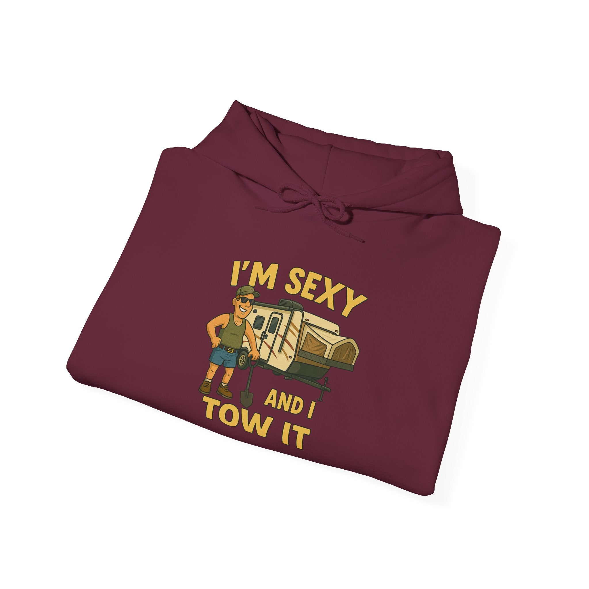 Funny Tow Truck Hoodie, Unisex Heavy Blend Sweatshirt, Gifts for Towing Enthusiasts, Quirky Casual Wear, Humor Apparel, Birthday Gift