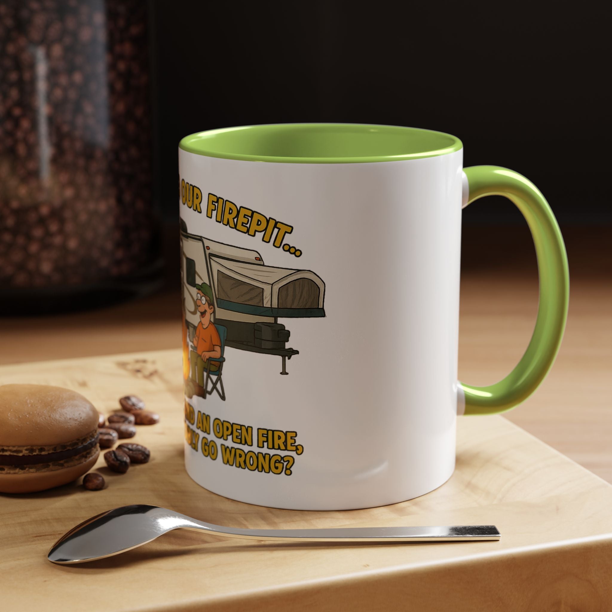 Cozy Firepit Mug | Ideal for Camping Lovers, Humorous Coffee Gifts, Outdoor Gatherings, Funny Kitchen Decor, Welcome Party Accessories