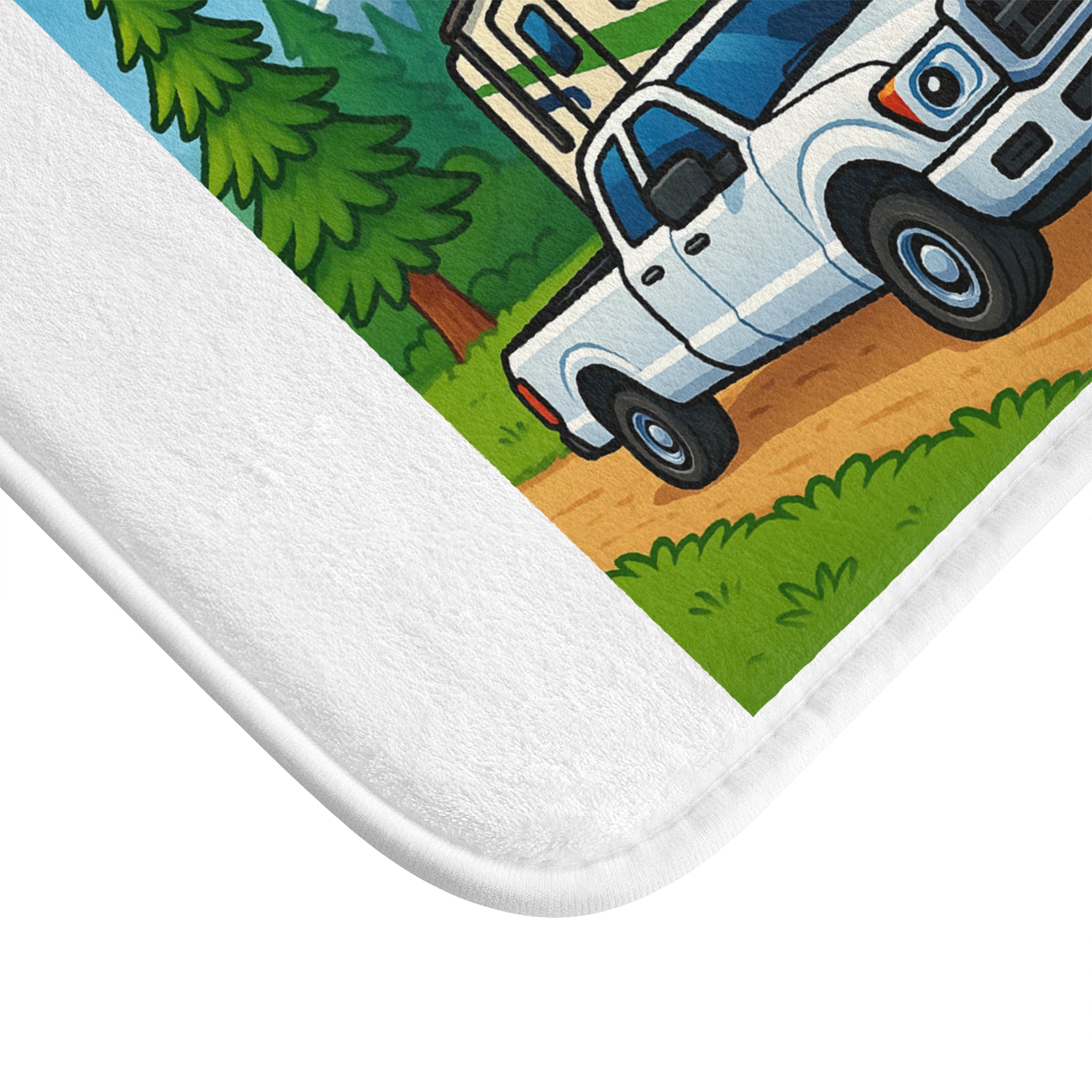 Adventure-Themed Bath Mat: Camper Vibes, RV Lover Gift, Bathroom Decor, Unique Housewarming Gift, Outdoor Enthusiast