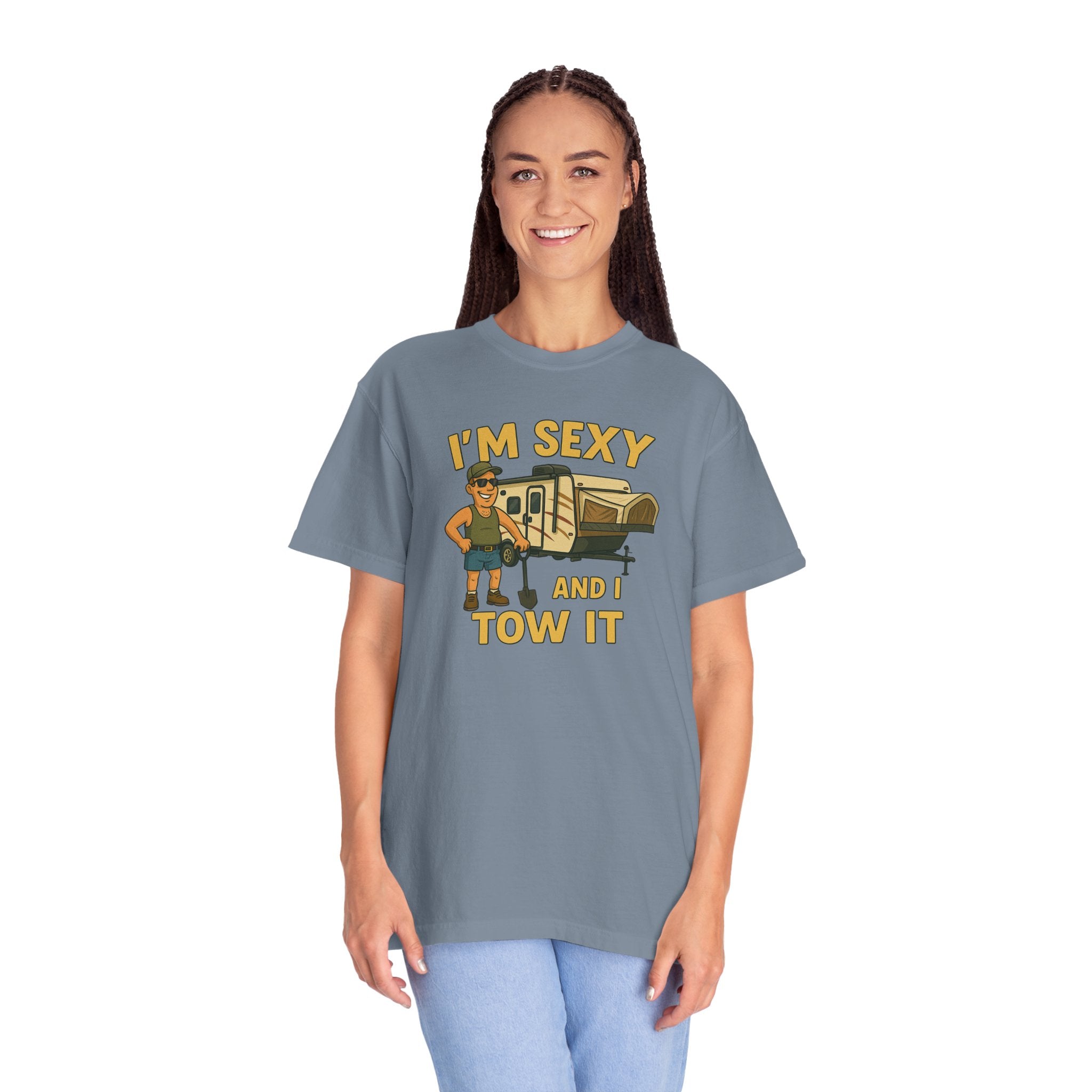 Playful Camping T-Shirt, I'm Sexy and I Tow It Tee, Unisex Outdoor Shirt, Funny Gift for RV Lovers, Travel T-Shirt, Casual Summer Wear