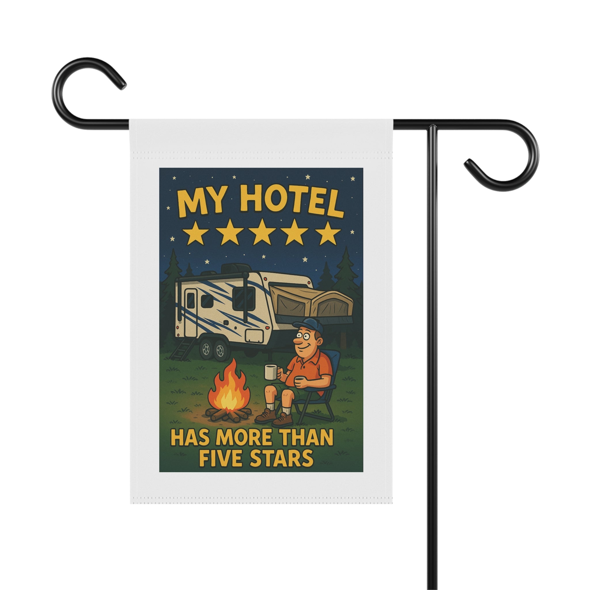 Camping Home Banner, RV Decor, Outdoor Garden Sign, Travel Enthusiast Gift, Camping Flag, Fire Pit Decor