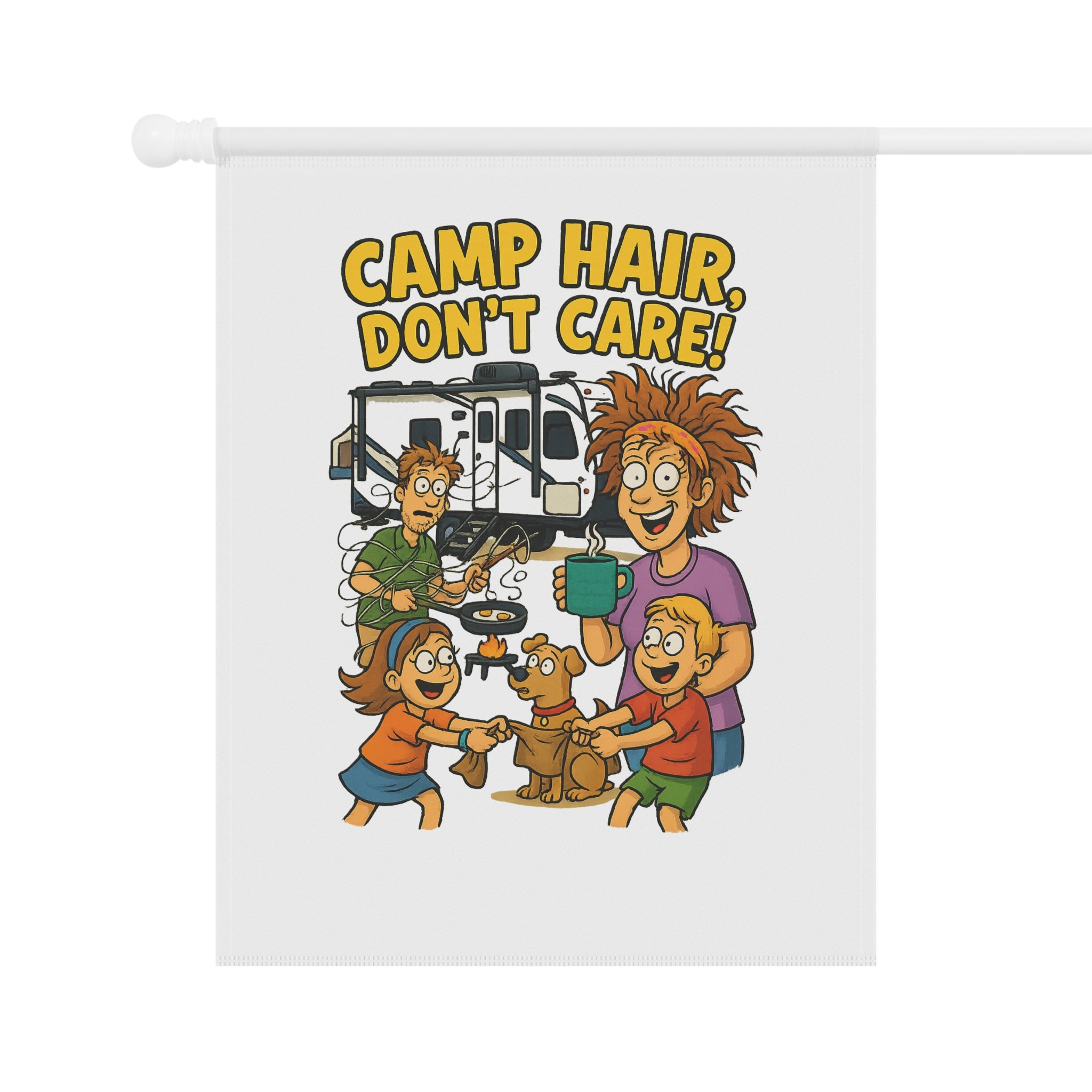 Fun Camp Banner, Gardening Decor, Outdoor Celebration Flag, Family Camping Decoration, Summer Garden Sign