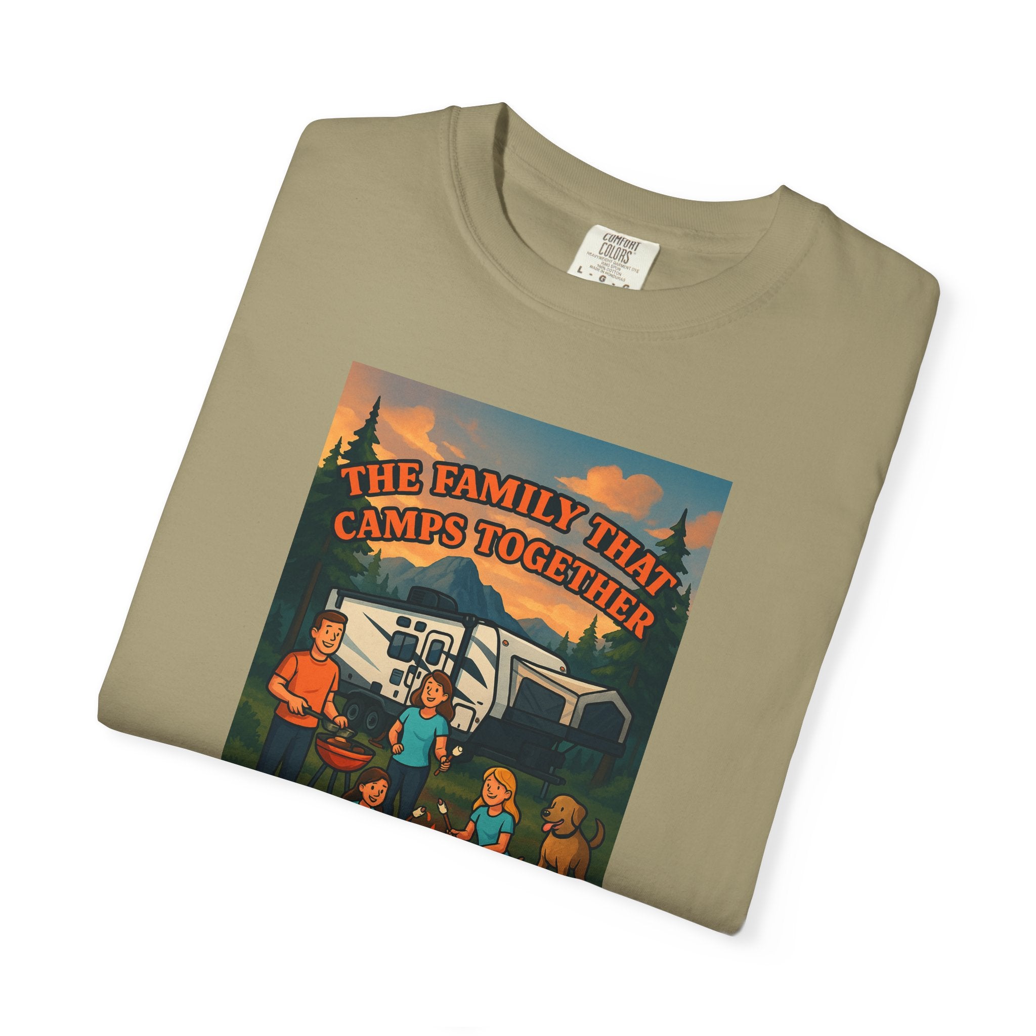 Family Camping T-shirt, Casual Outdoor Tee, Perfect for Family Gatherings, Summer Camp, Gift for Outdoor Lovers, Relaxed Fit Tee