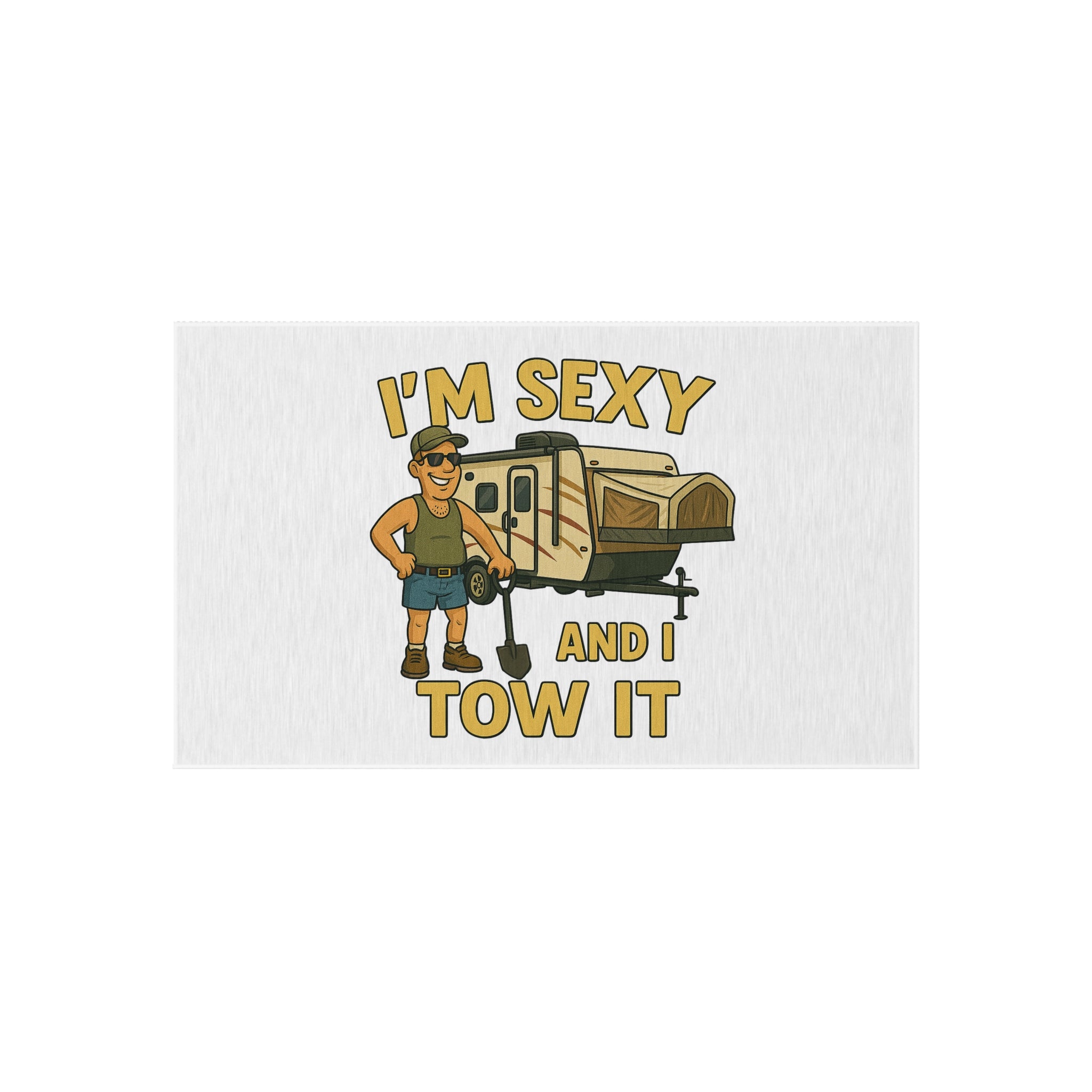 Outdoor Rug with Humor, Fun Camping Decor, RV Enthusiast Gift, Patio Rug, Playful Outdoor Decor
