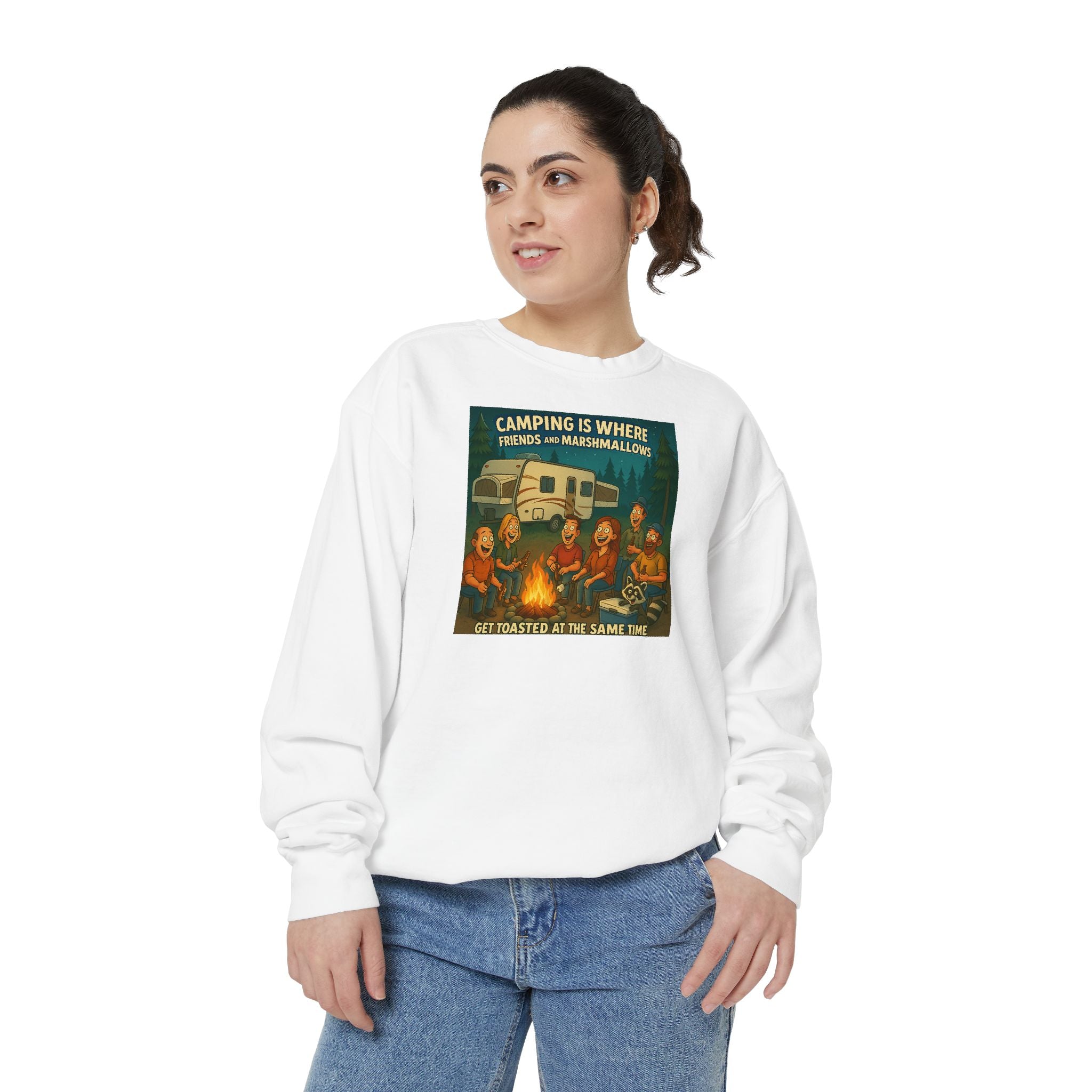 Camping Vibes Sweatshirt, Cozy Unisex Garment-Dyed Sweatshirt for Outdoor Lovers, Perfect for Campfires, Gifts, Nature Lovers, [...]