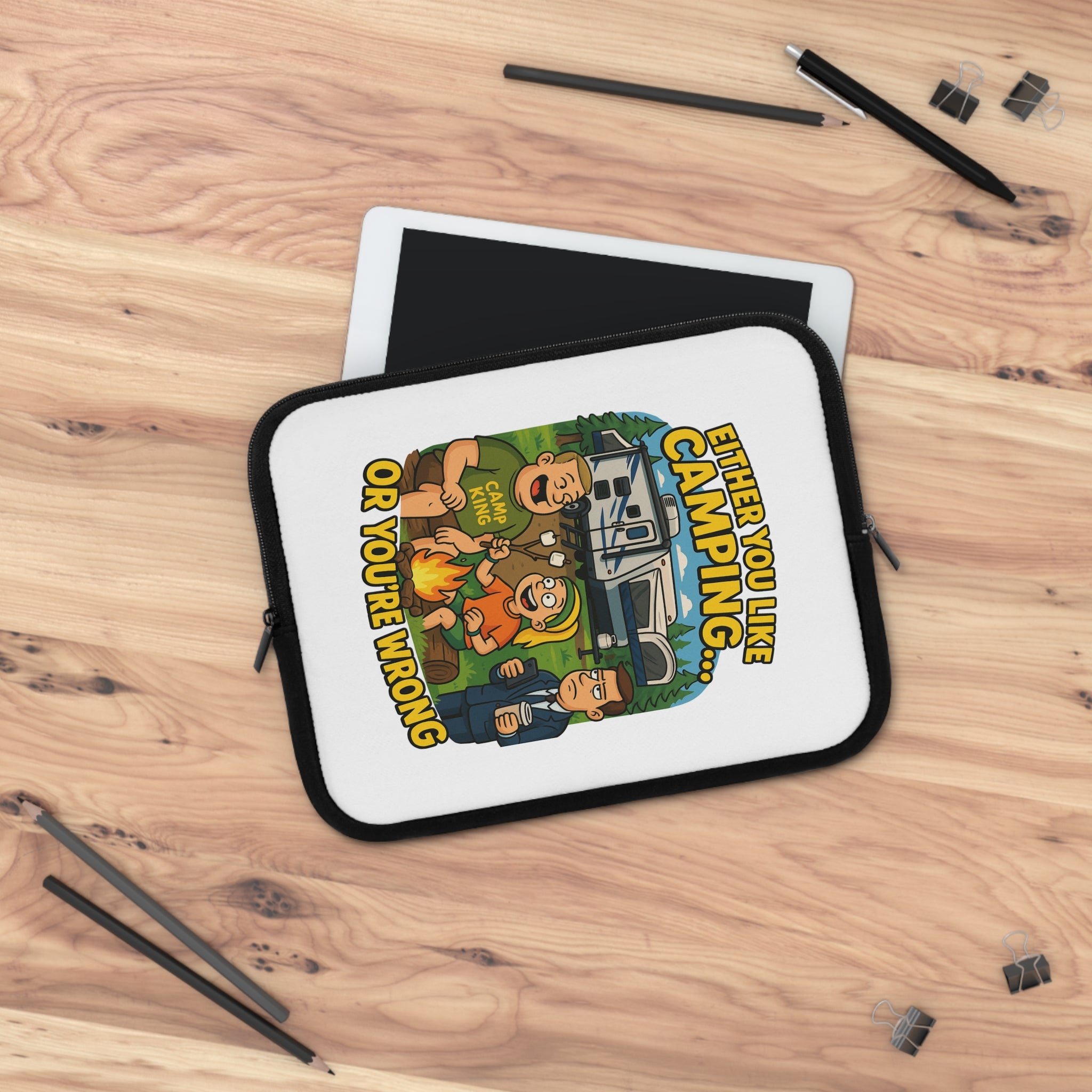 Camping Vibes Laptop Sleeve - Either You Like Camping or You're Wrong