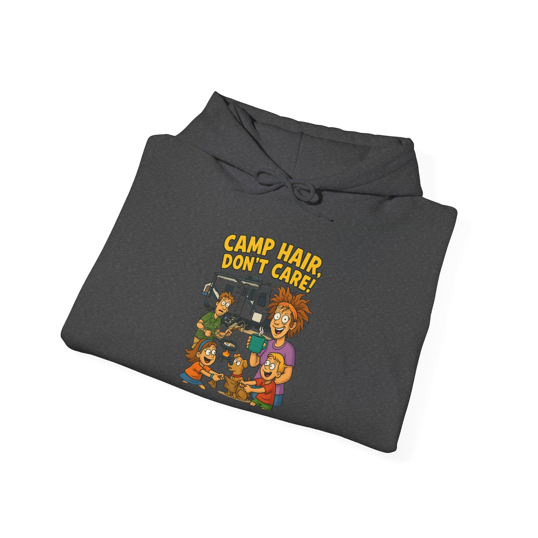 Camp Vibes Unisex Hooded Sweatshirt - Cozy, Funny Gift, Summer Nights, Outdoor Adventure, Camping Apparel