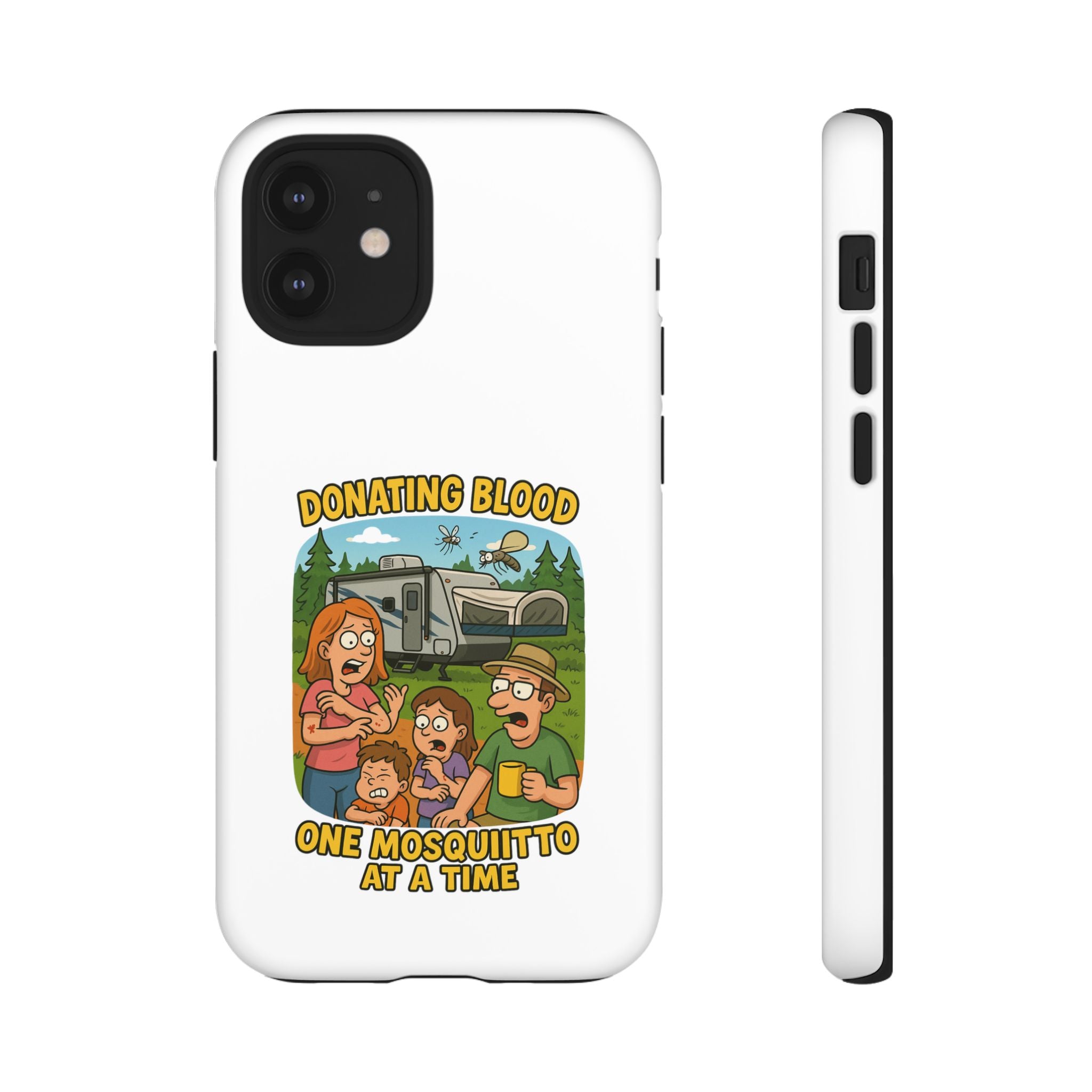 Humorous Phone Case - Donating Blood Mosquito Design, Funny Gift for Nurses, Outdoor Lovers, Eco-Friendly Gift, Summer Fun