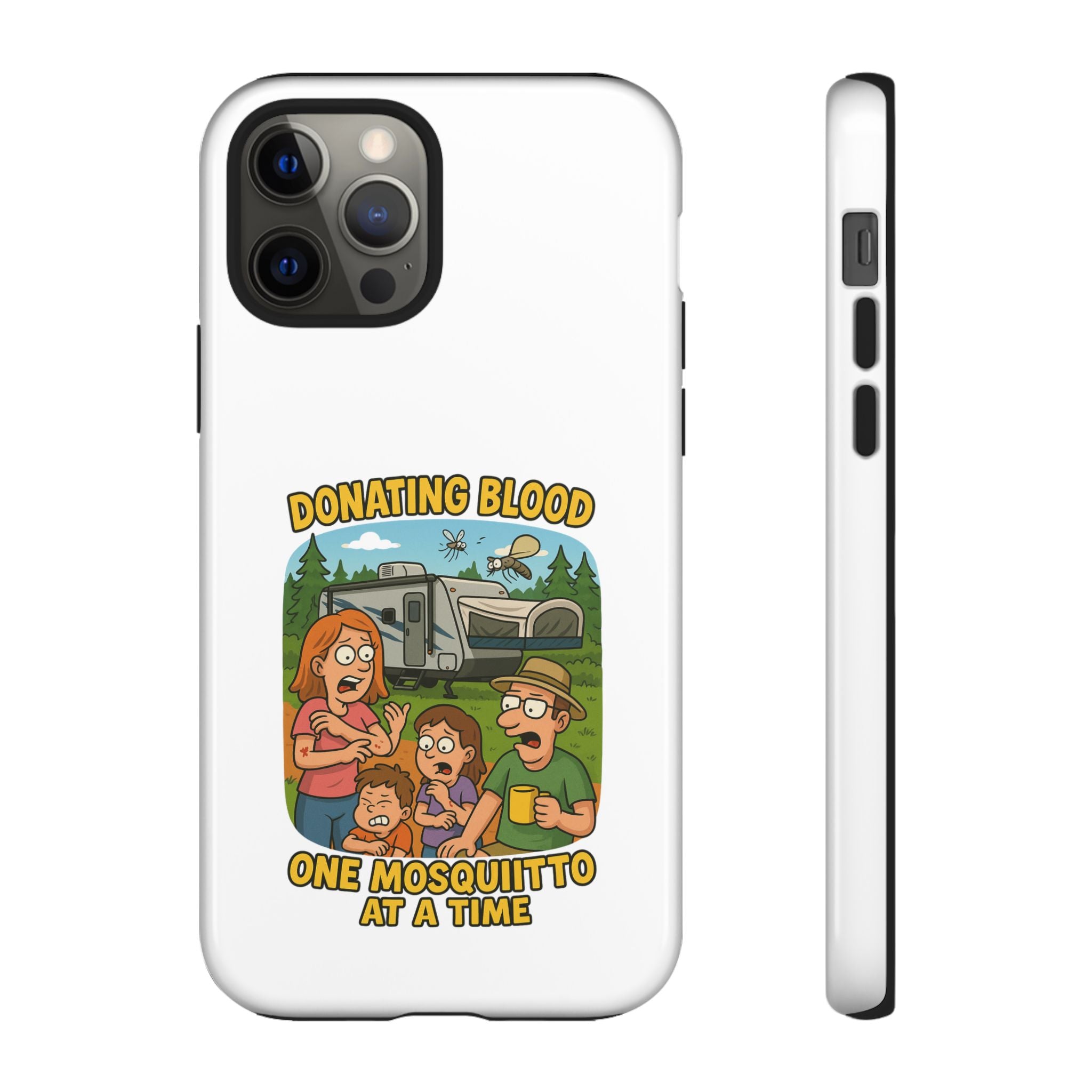 Humorous Phone Case - Donating Blood Mosquito Design, Funny Gift for Nurses, Outdoor Lovers, Eco-Friendly Gift, Summer Fun