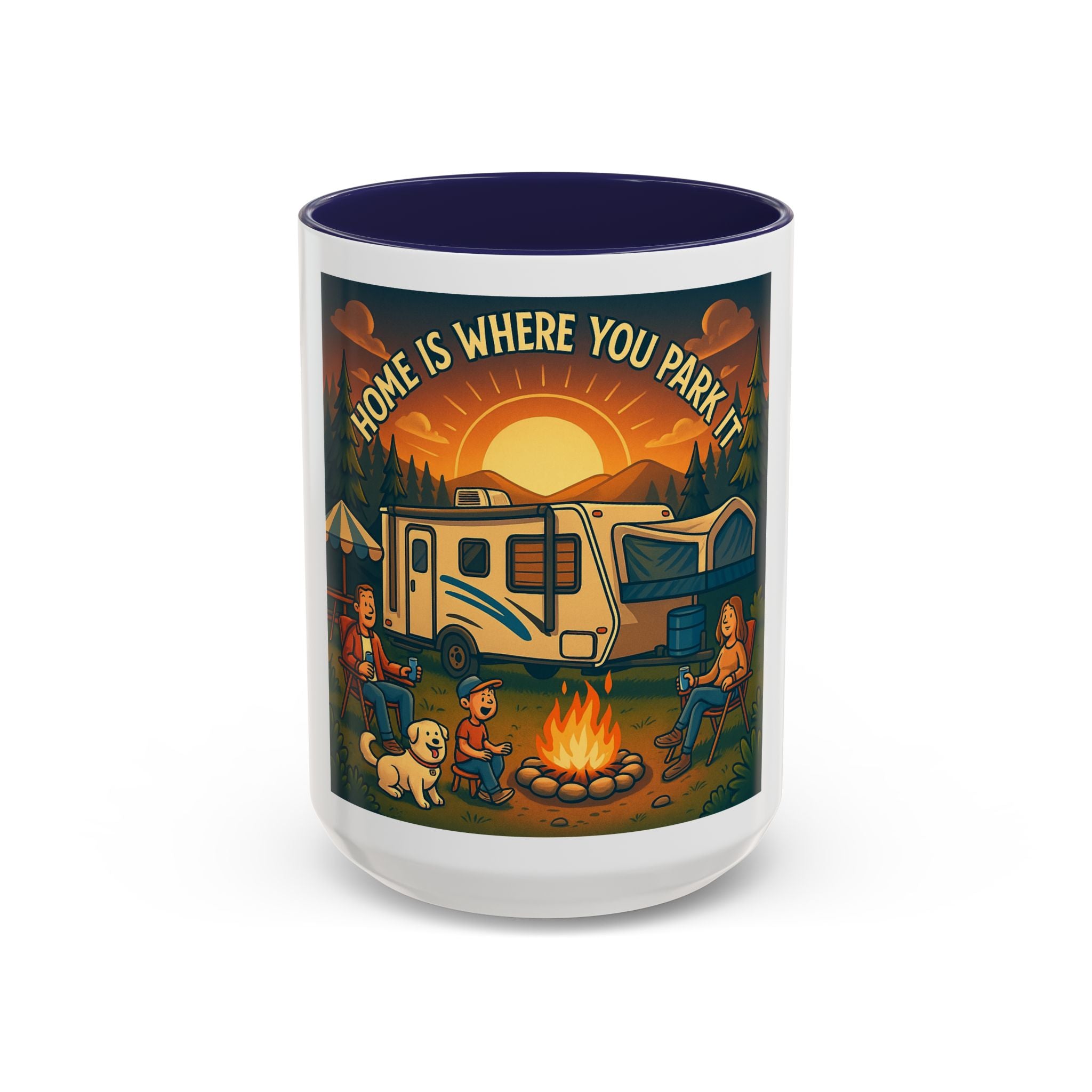 Camping Coffee Mug, Home is Where You Park It, RV Life Mug, Adventure Gift, Outdoor Enthusiast Drinkware