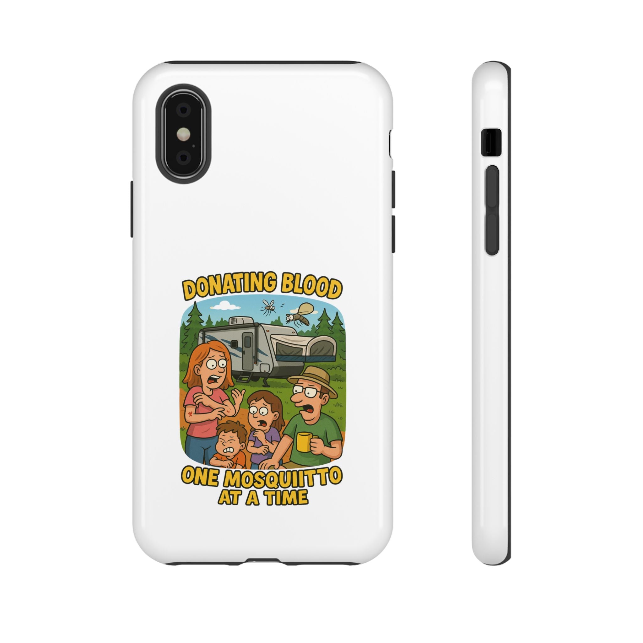 Humorous Phone Case - Donating Blood Mosquito Design, Funny Gift for Nurses, Outdoor Lovers, Eco-Friendly Gift, Summer Fun