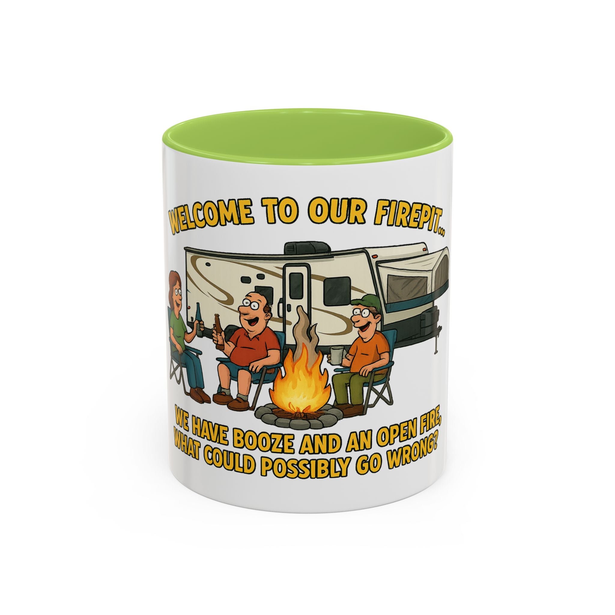 Cozy Firepit Mug | Ideal for Camping Lovers, Humorous Coffee Gifts, Outdoor Gatherings, Funny Kitchen Decor, Welcome Party Accessories